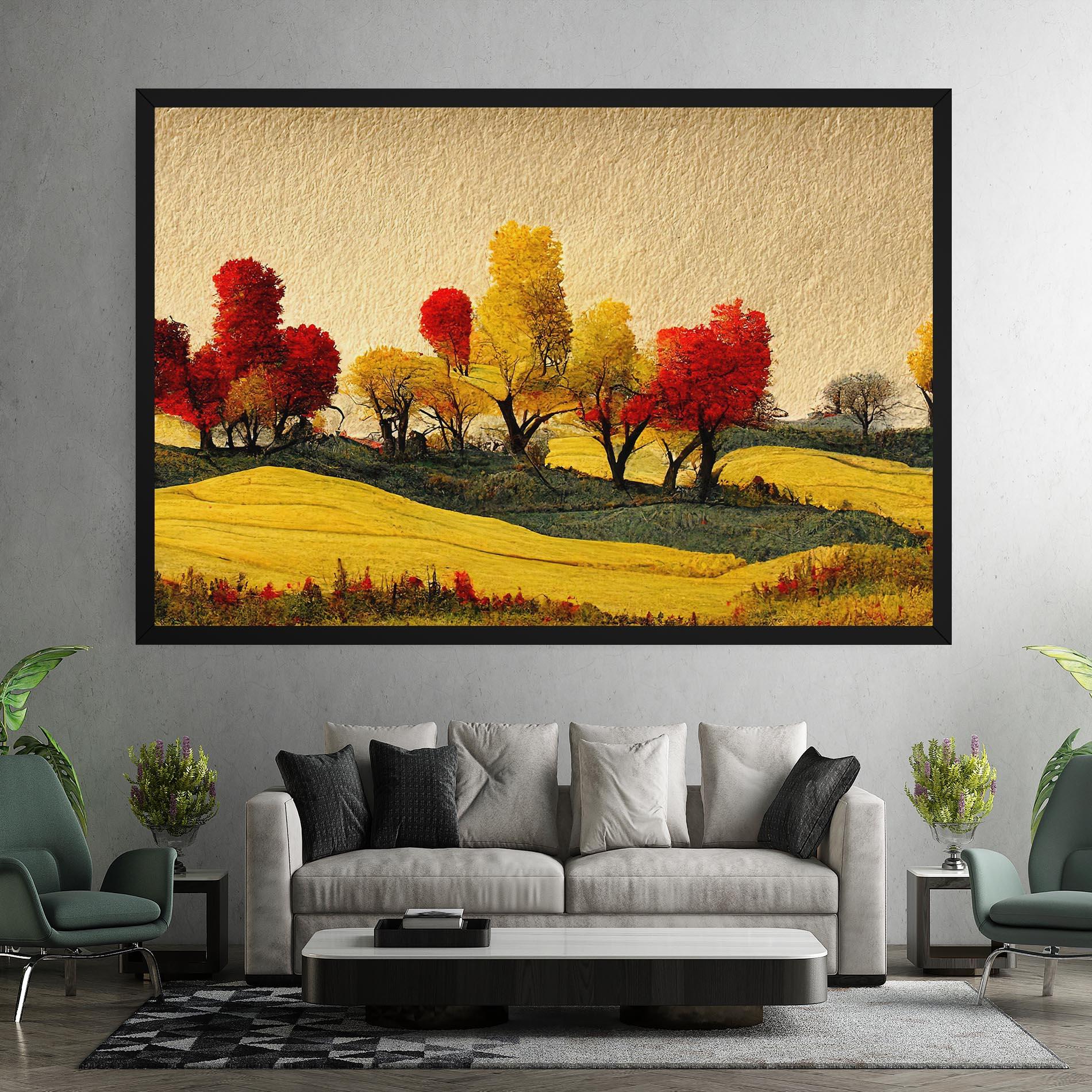 Leinwandbild Autumn Paper Style mockup 7