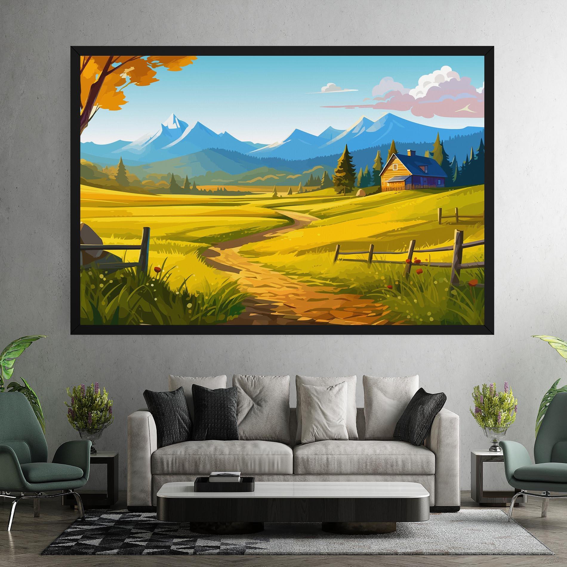 Leinwandbild Daylight Rural View mockup 7