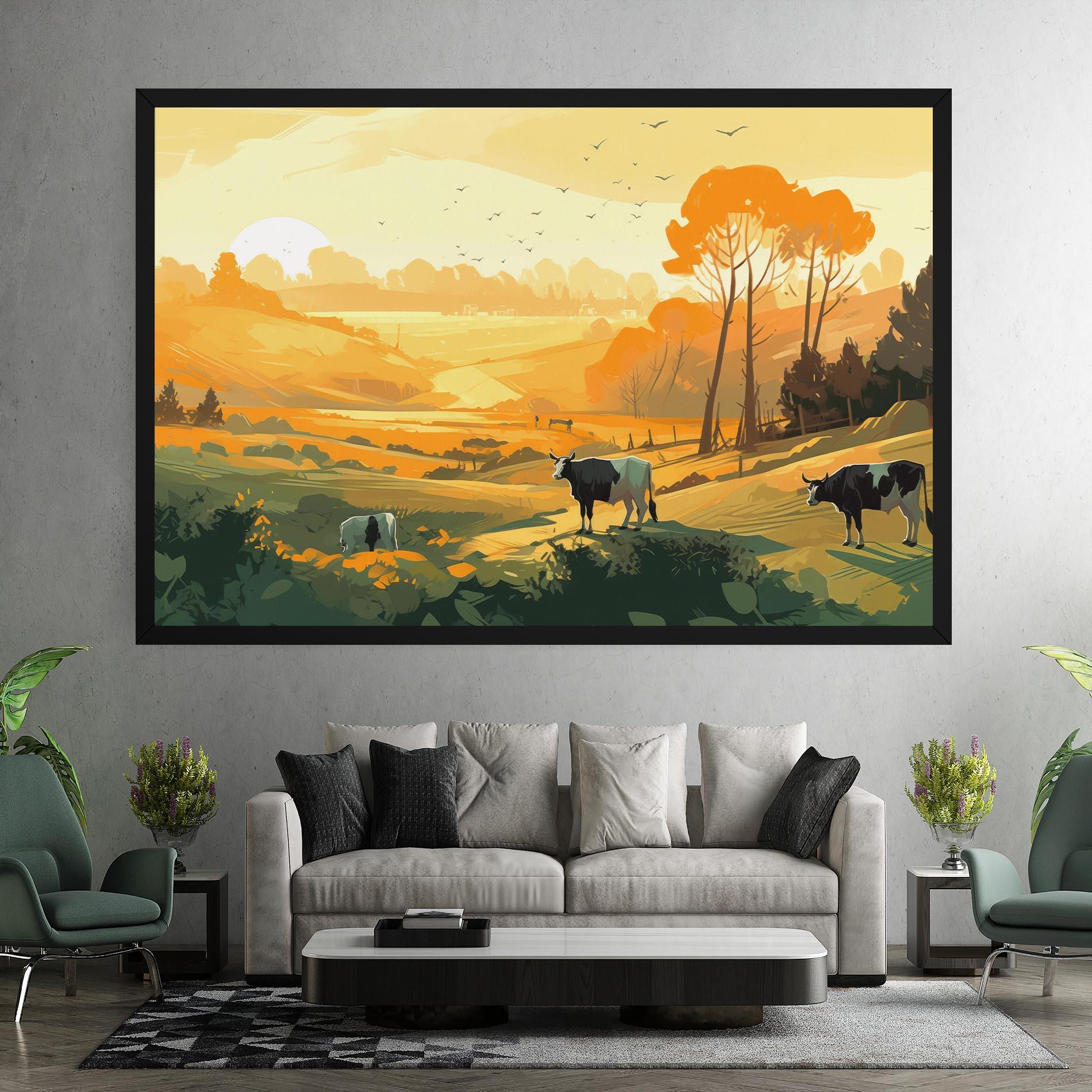 Leinwandbild Farm With Sunlight mockup 7