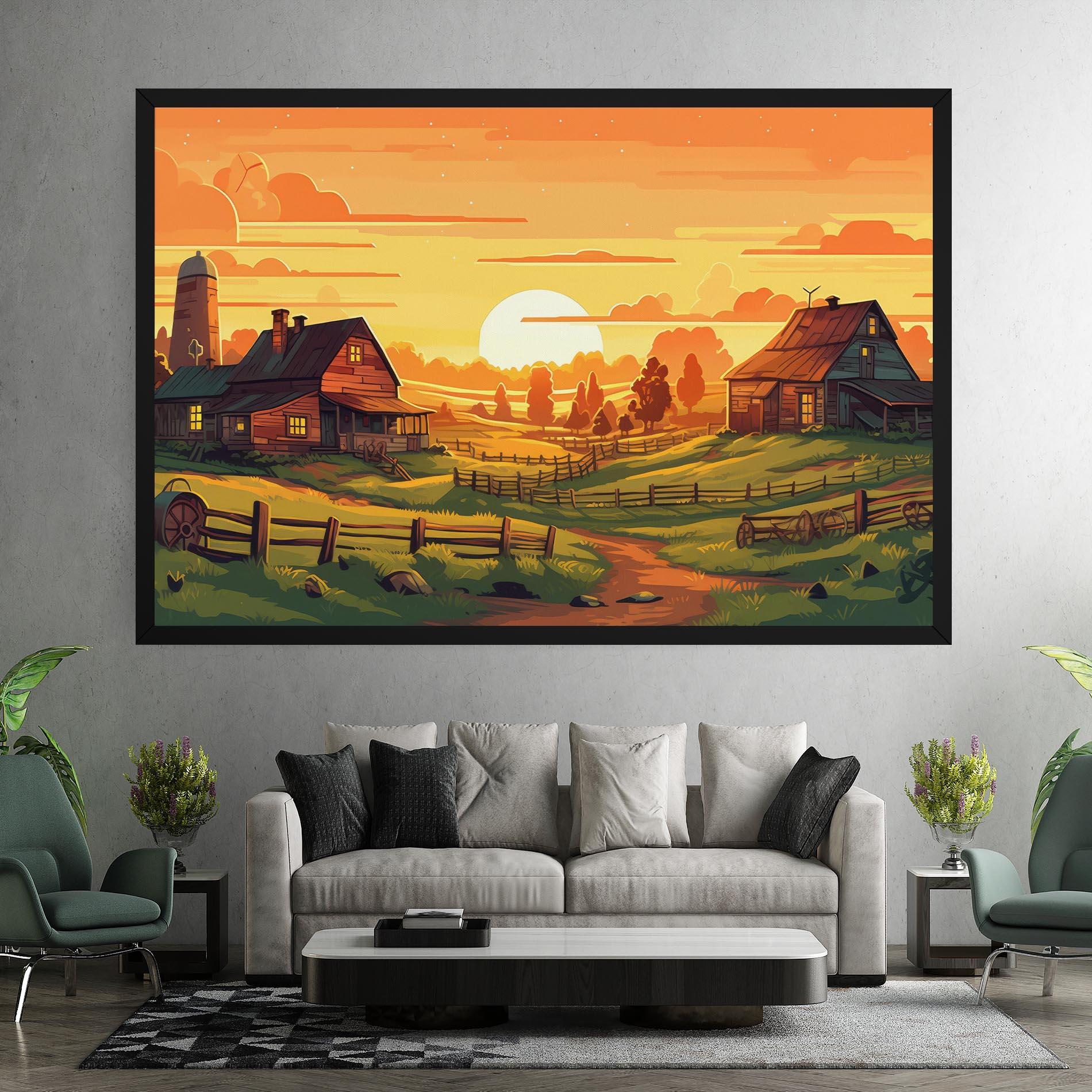 Leinwandbild Farmhouse Sunlight mockup 7