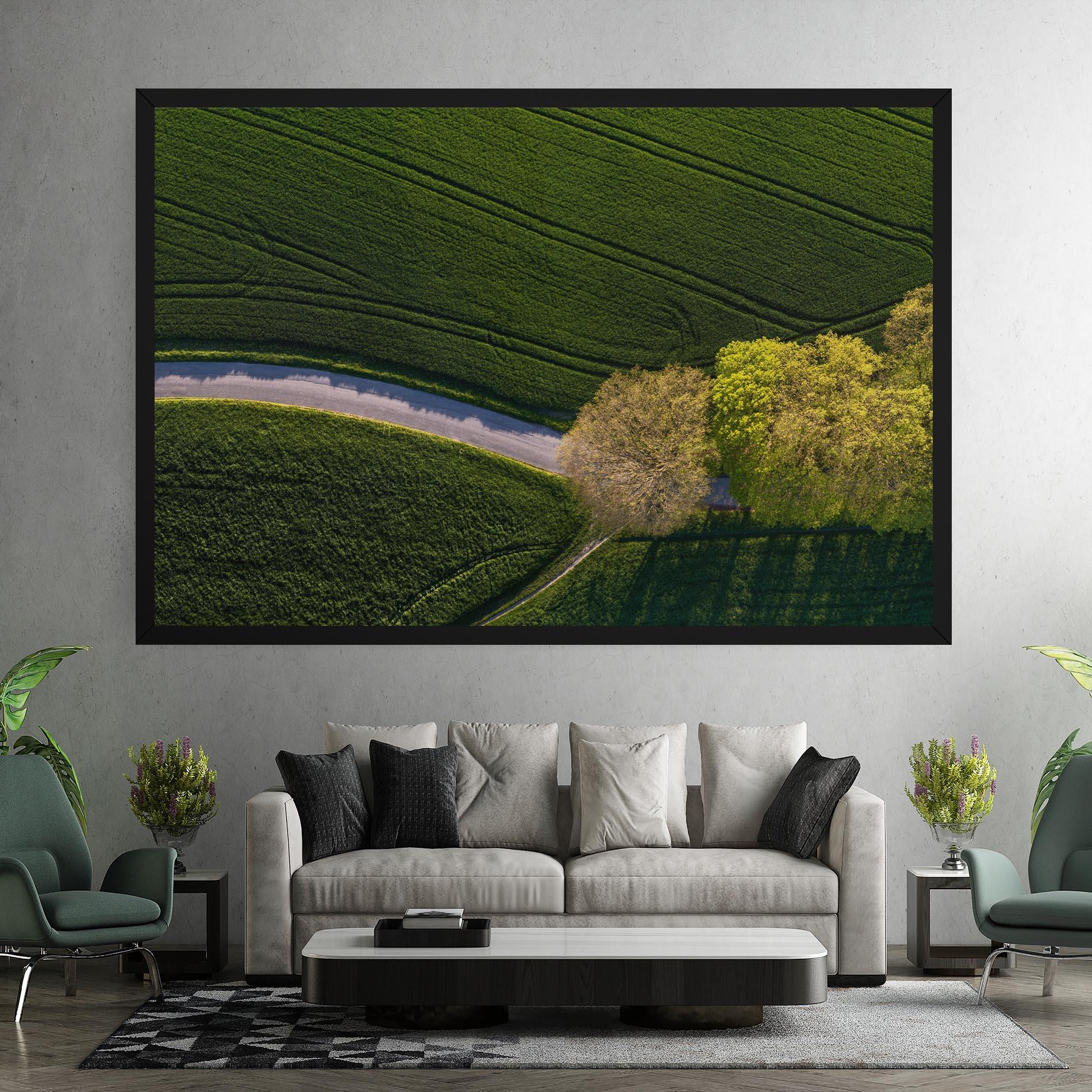 Leinwandbild Green Road mockup 7