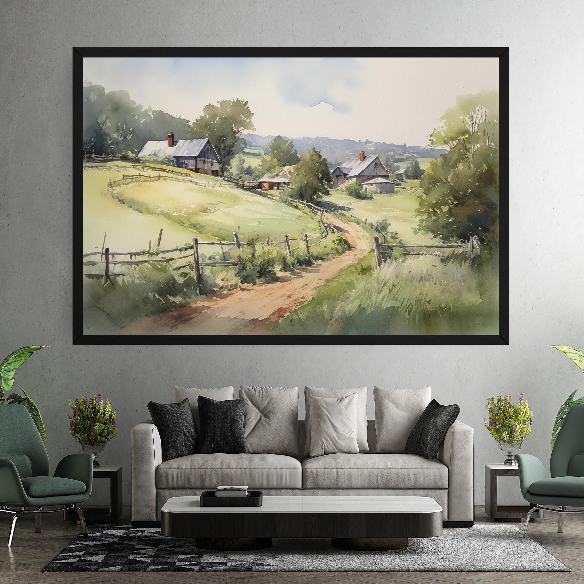 Leinwandbild Rural Farm mockup 7