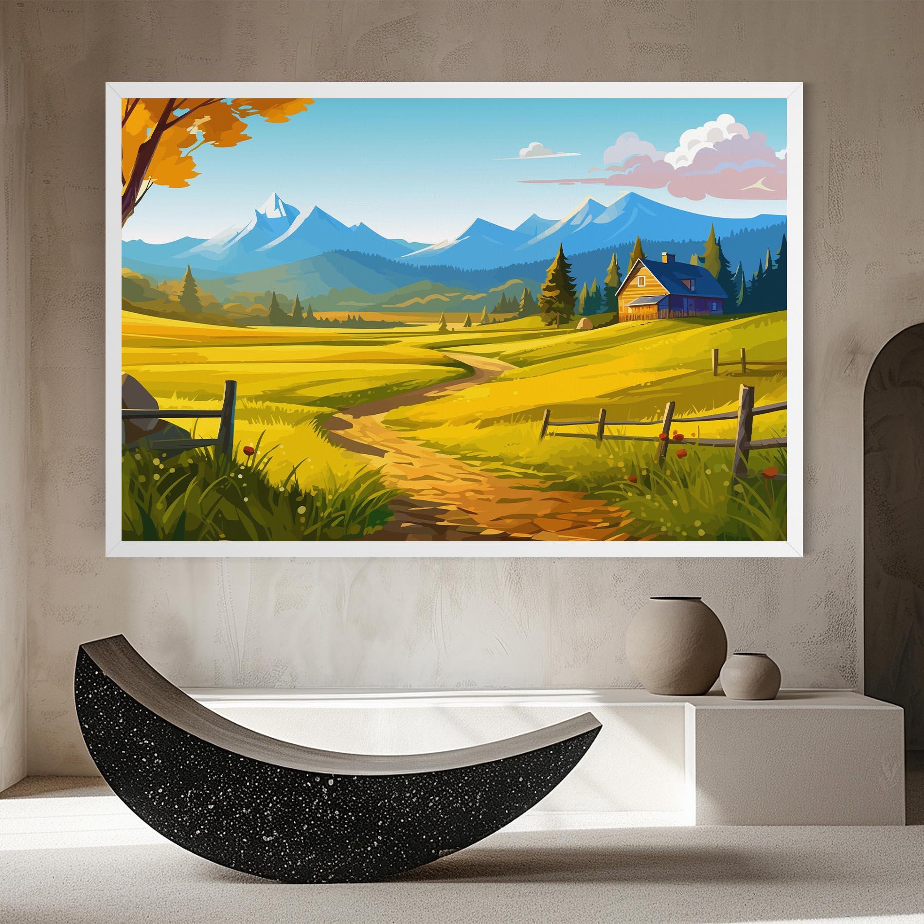 Leinwandbild Daylight Rural View mockup 8