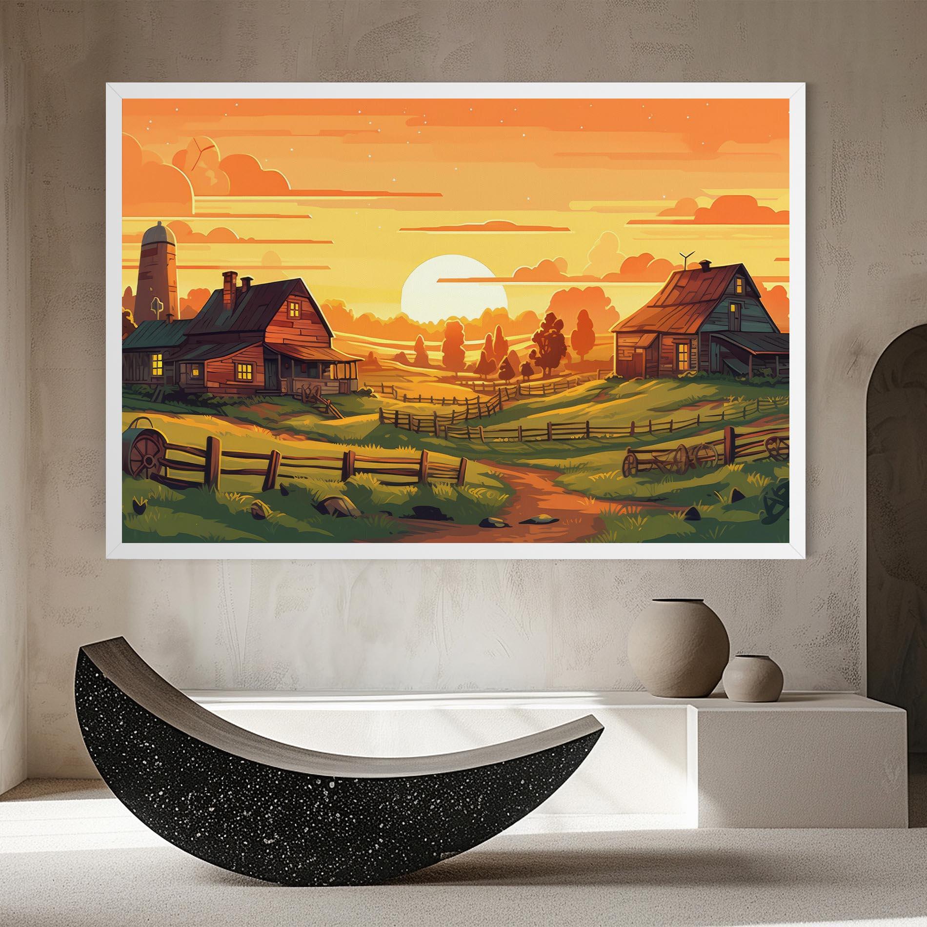Leinwandbild Farmhouse Sunlight mockup 8