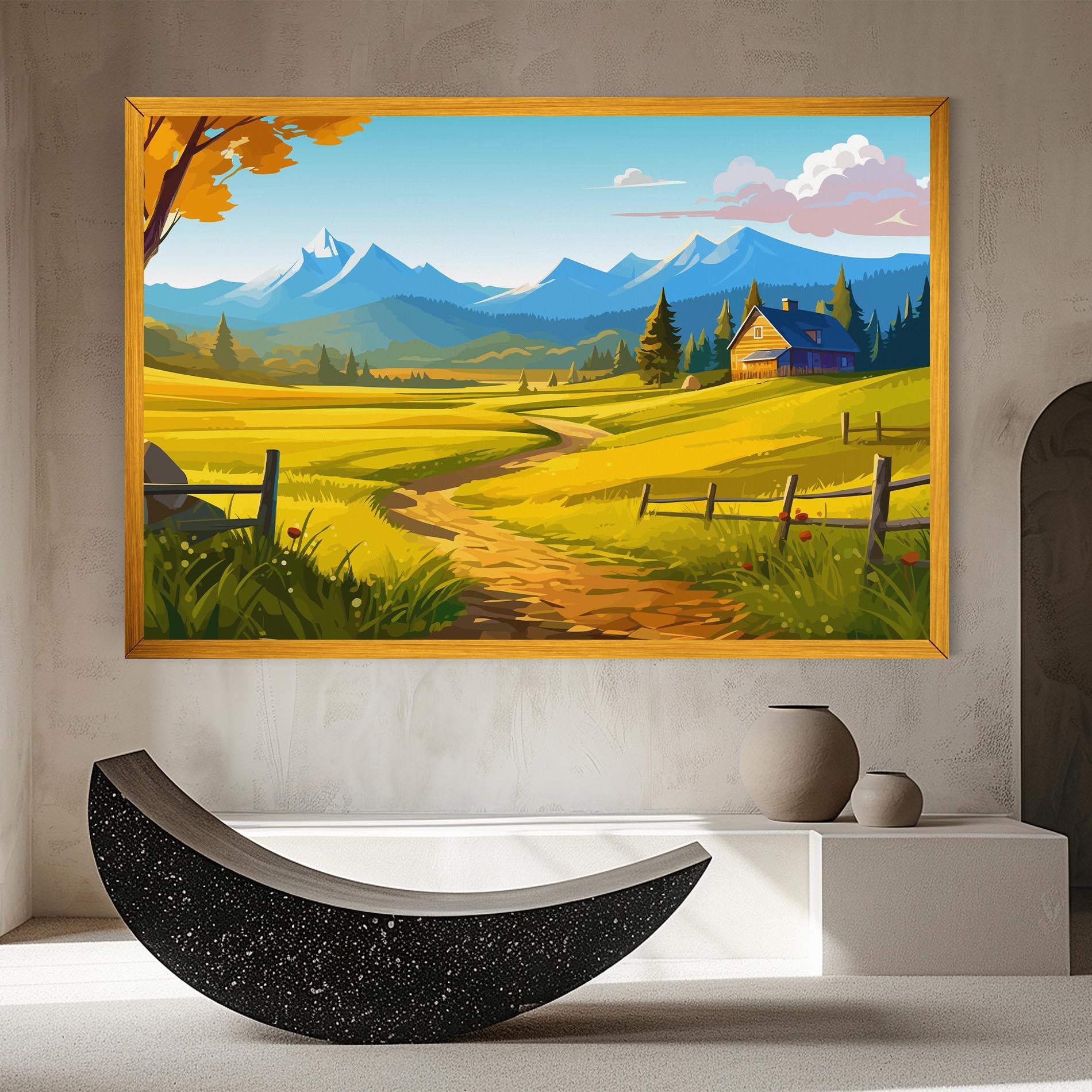 Leinwandbild Daylight Rural View mockup 8