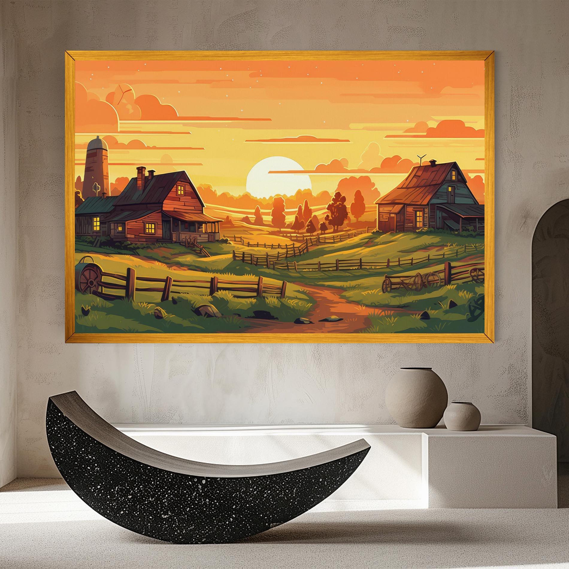 Leinwandbild Farmhouse Sunlight mockup 8