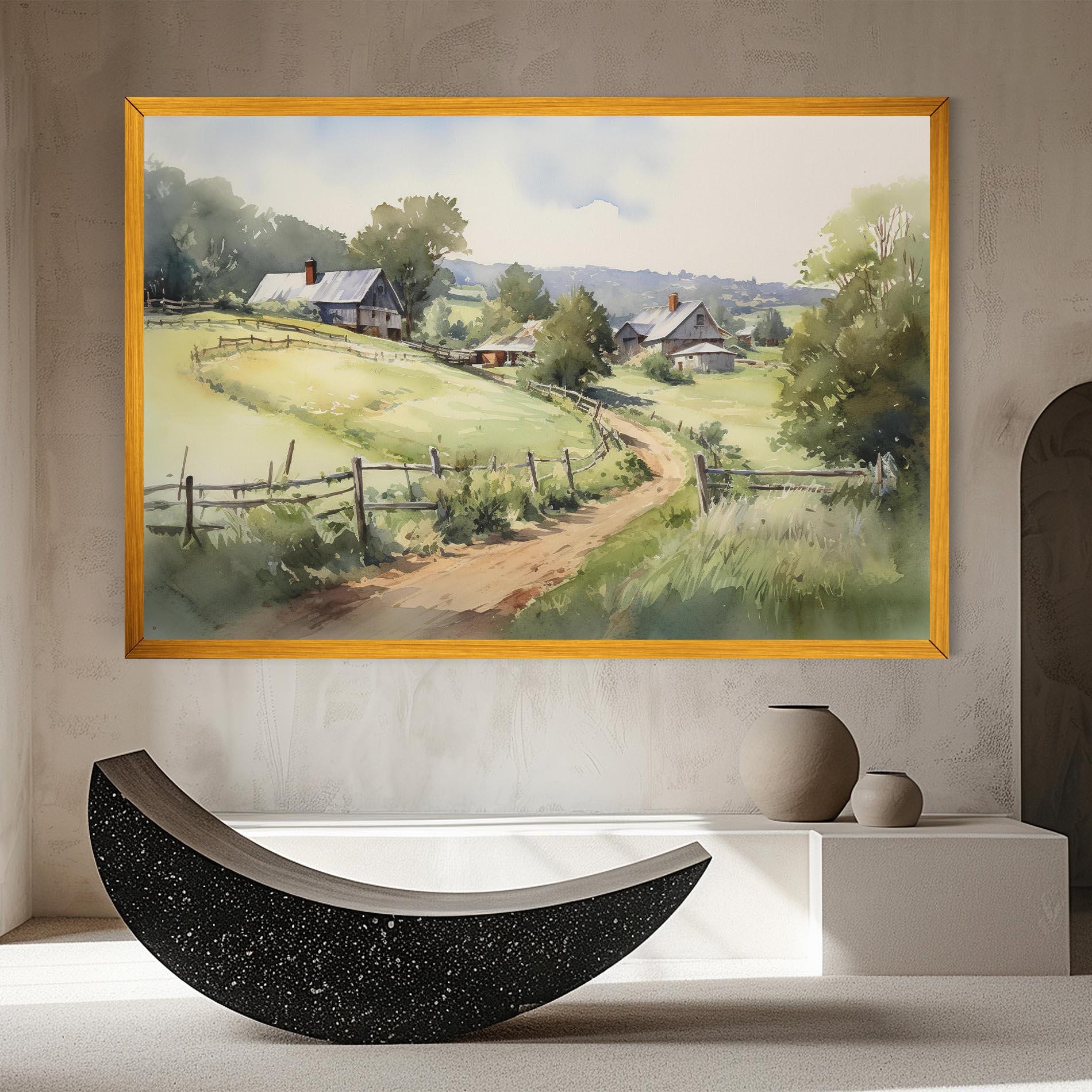 Leinwandbild Rural Farm mockup 8