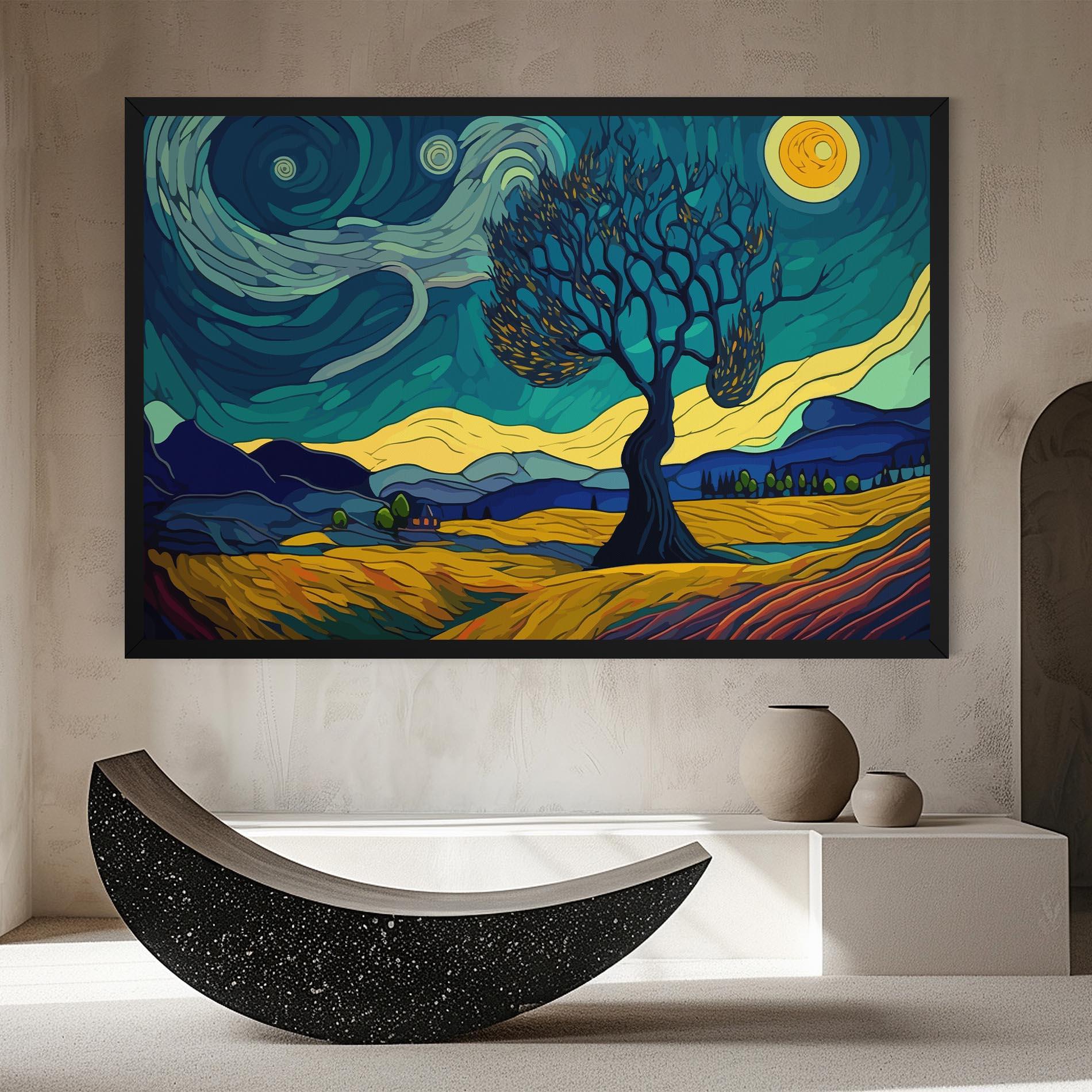 Leinwandbild Abstract Rural Art mockup 8