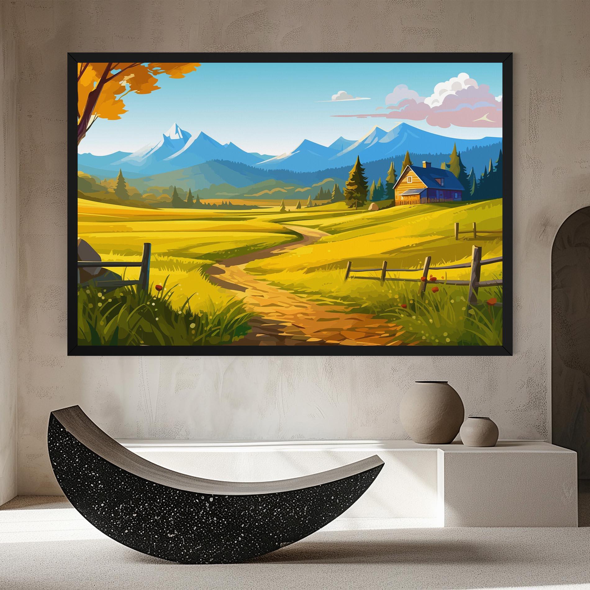 Leinwandbild Daylight Rural View mockup 8
