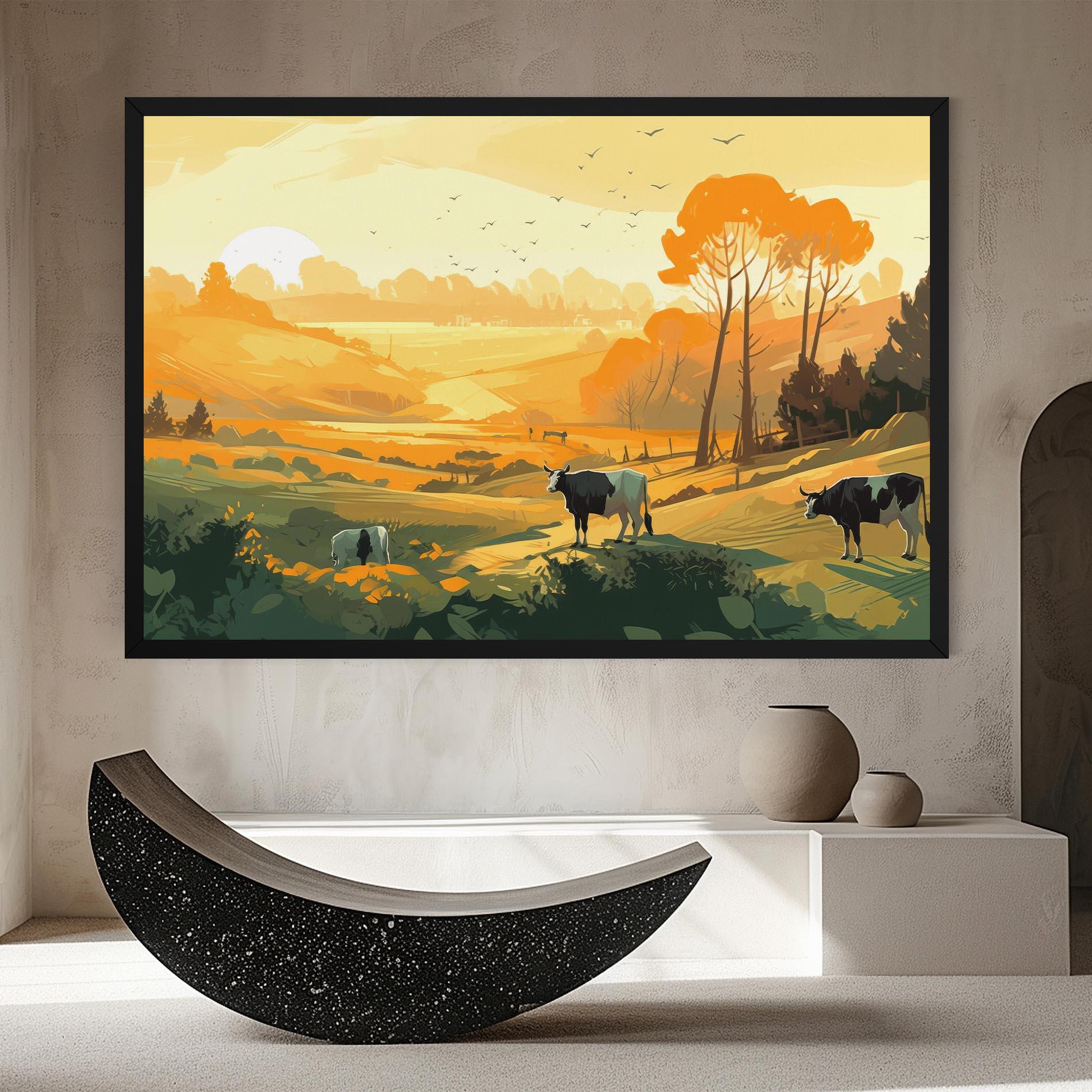 Leinwandbild Farm With Sunlight mockup 8