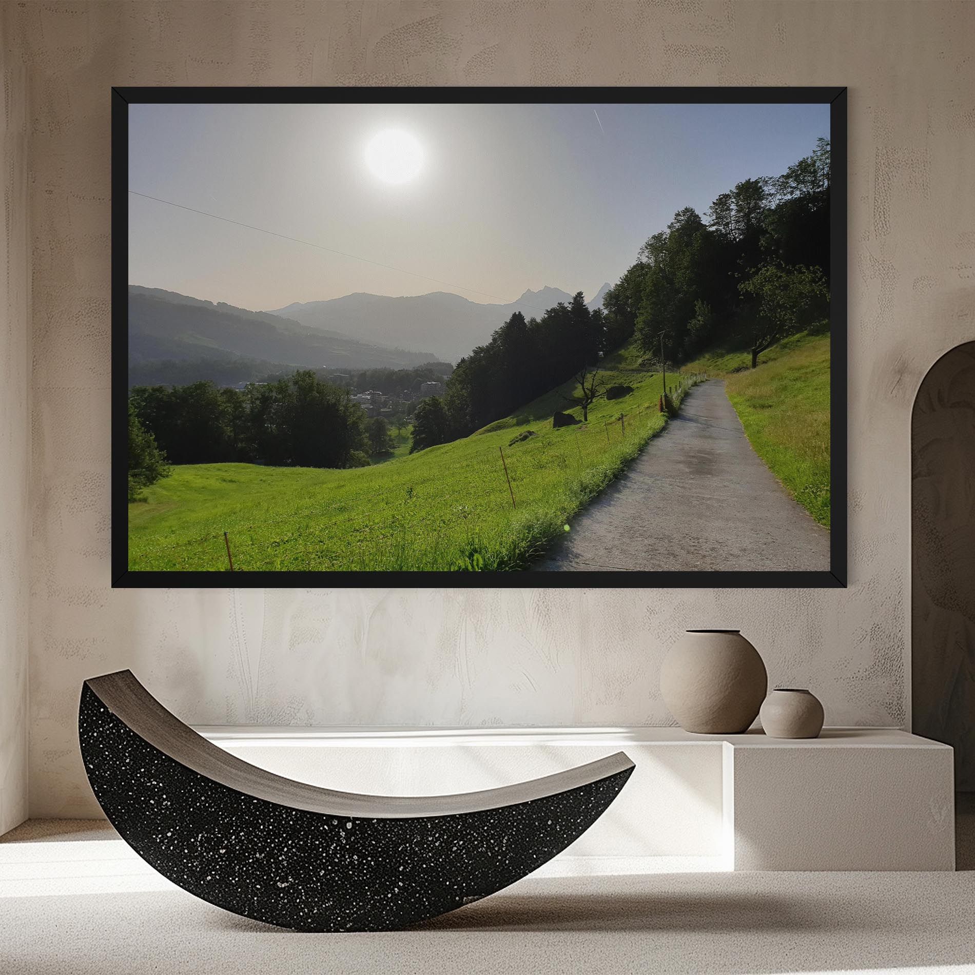 Foggy Rural Road mockup 8