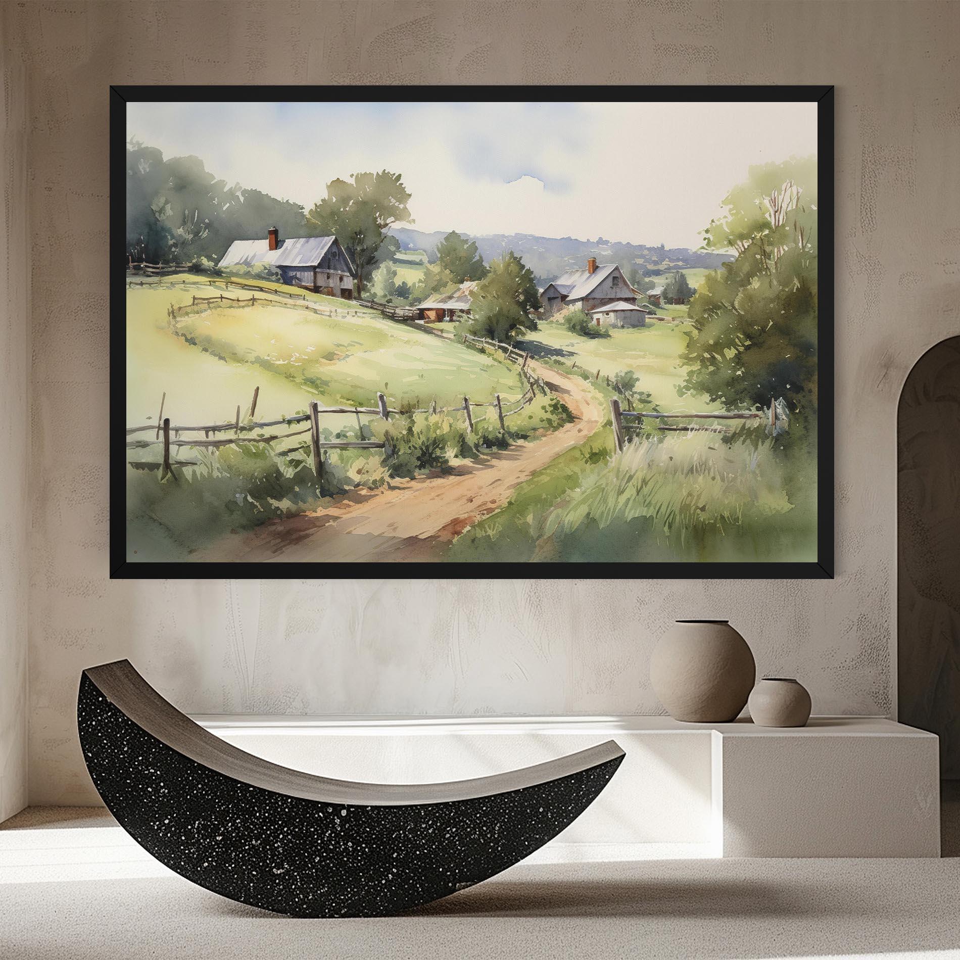 Leinwandbild Rural Farm mockup 8