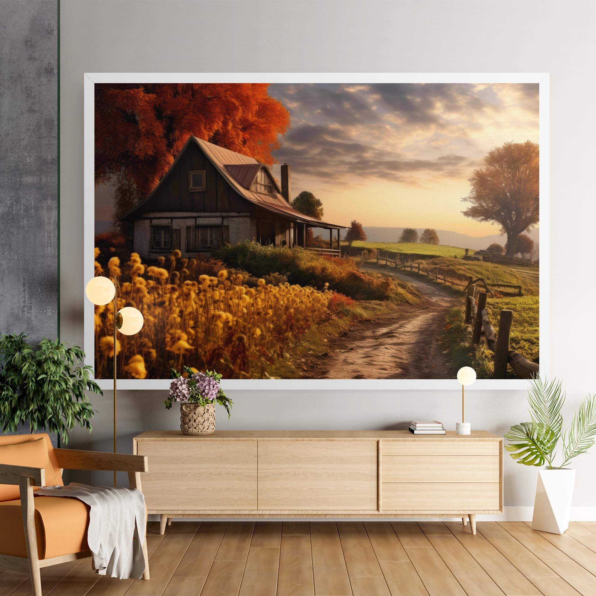 Autumn Farm House mockup 9