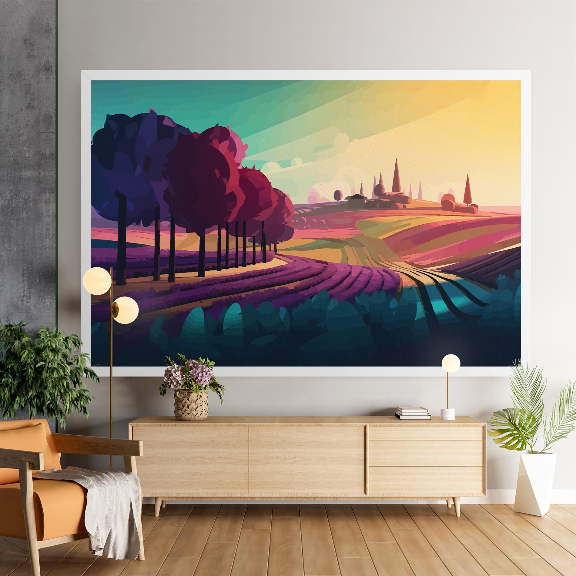 Beautiful Rural View mockup 9