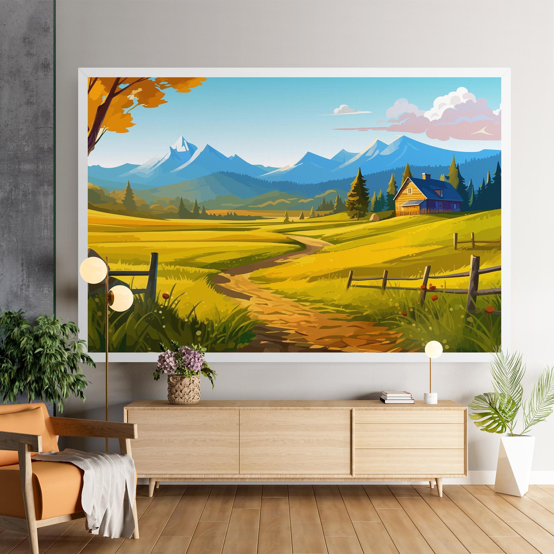 Leinwandbild Daylight Rural View mockup 9