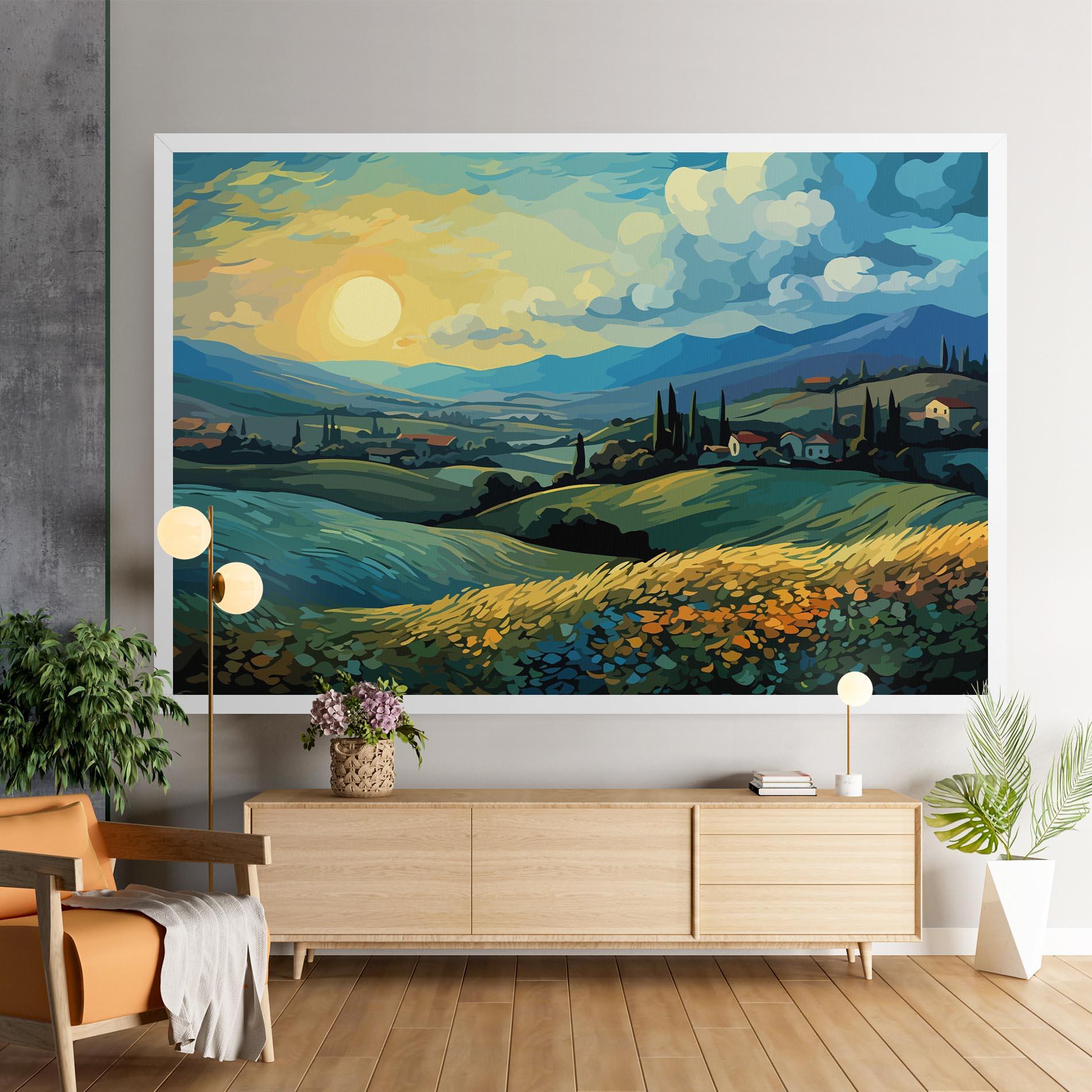 Leinwandbild Fantasy Blue View mockup 9