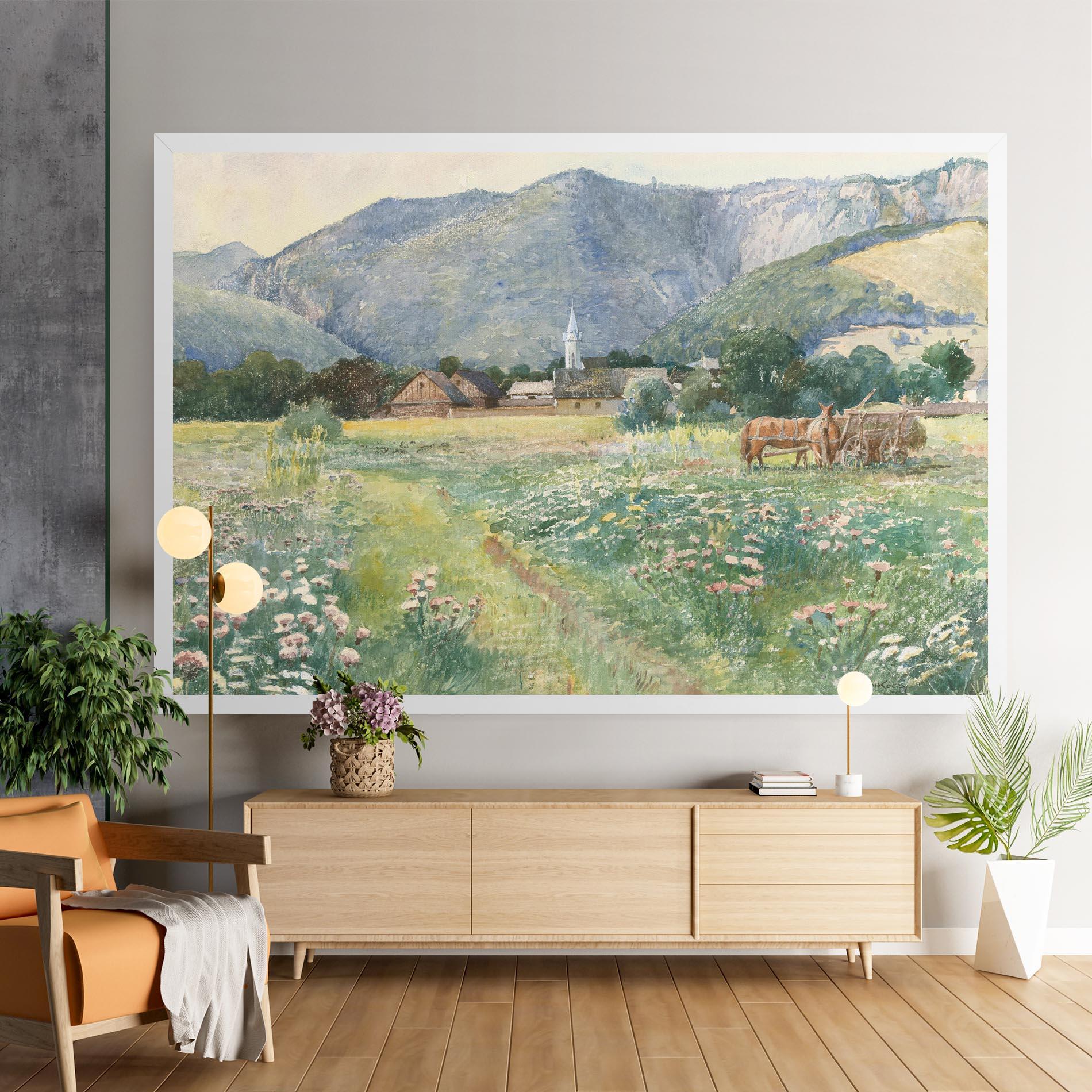 Leinwandbild Rural Painting Art mockup 9