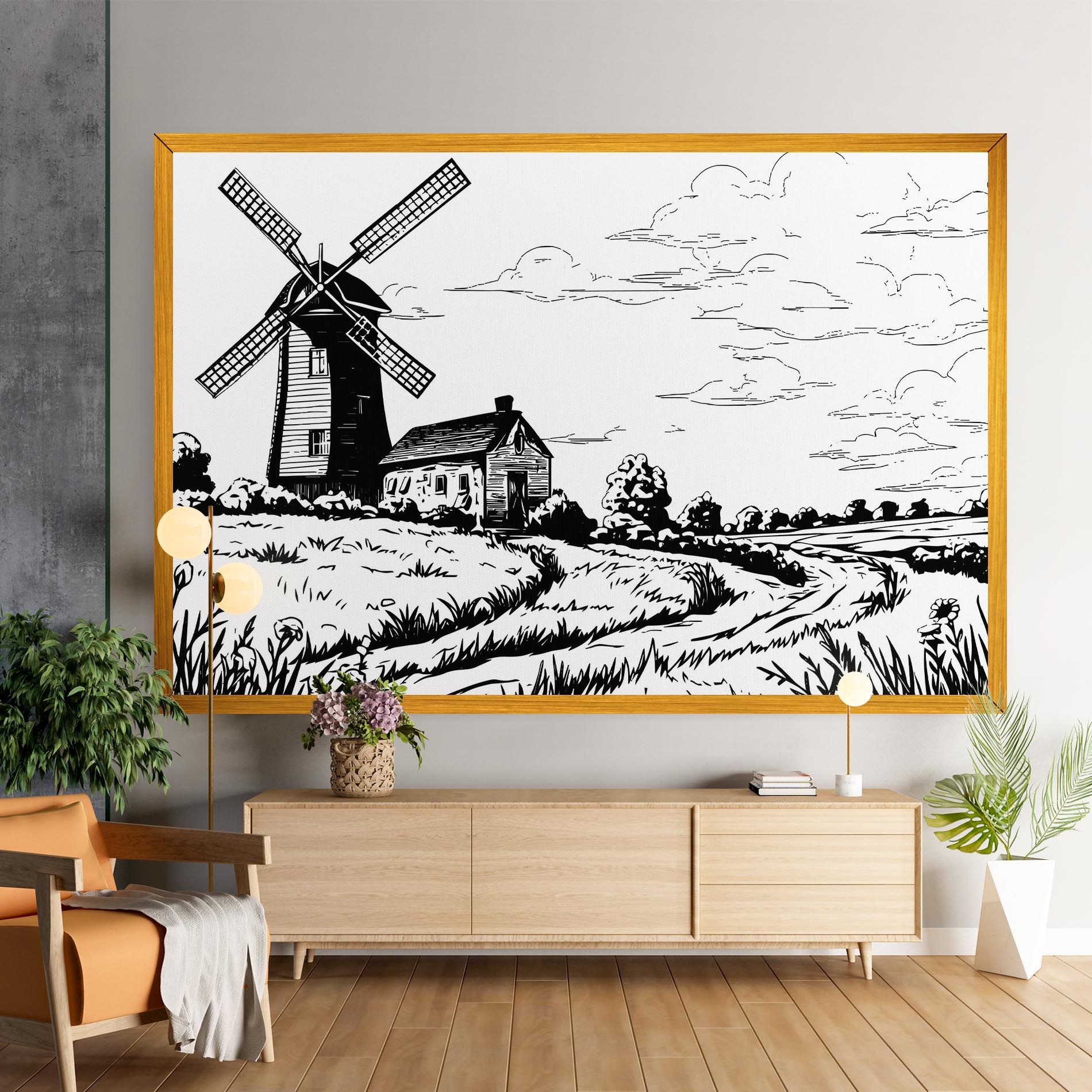 Black Line Wheat mockup 9