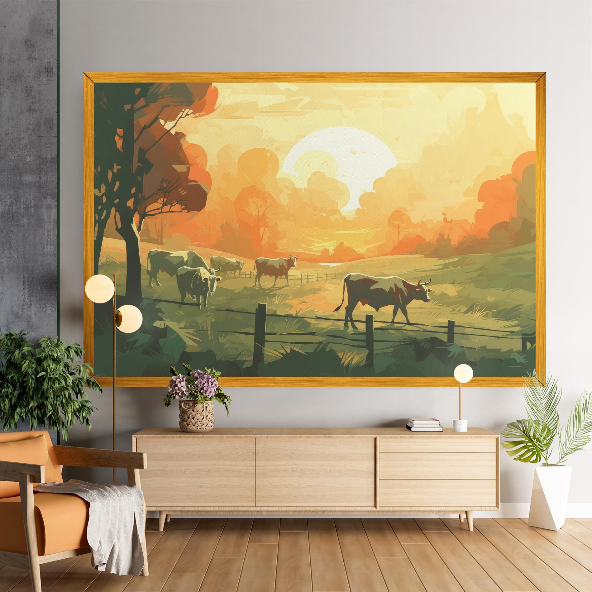 Cows Grazing mockup 9