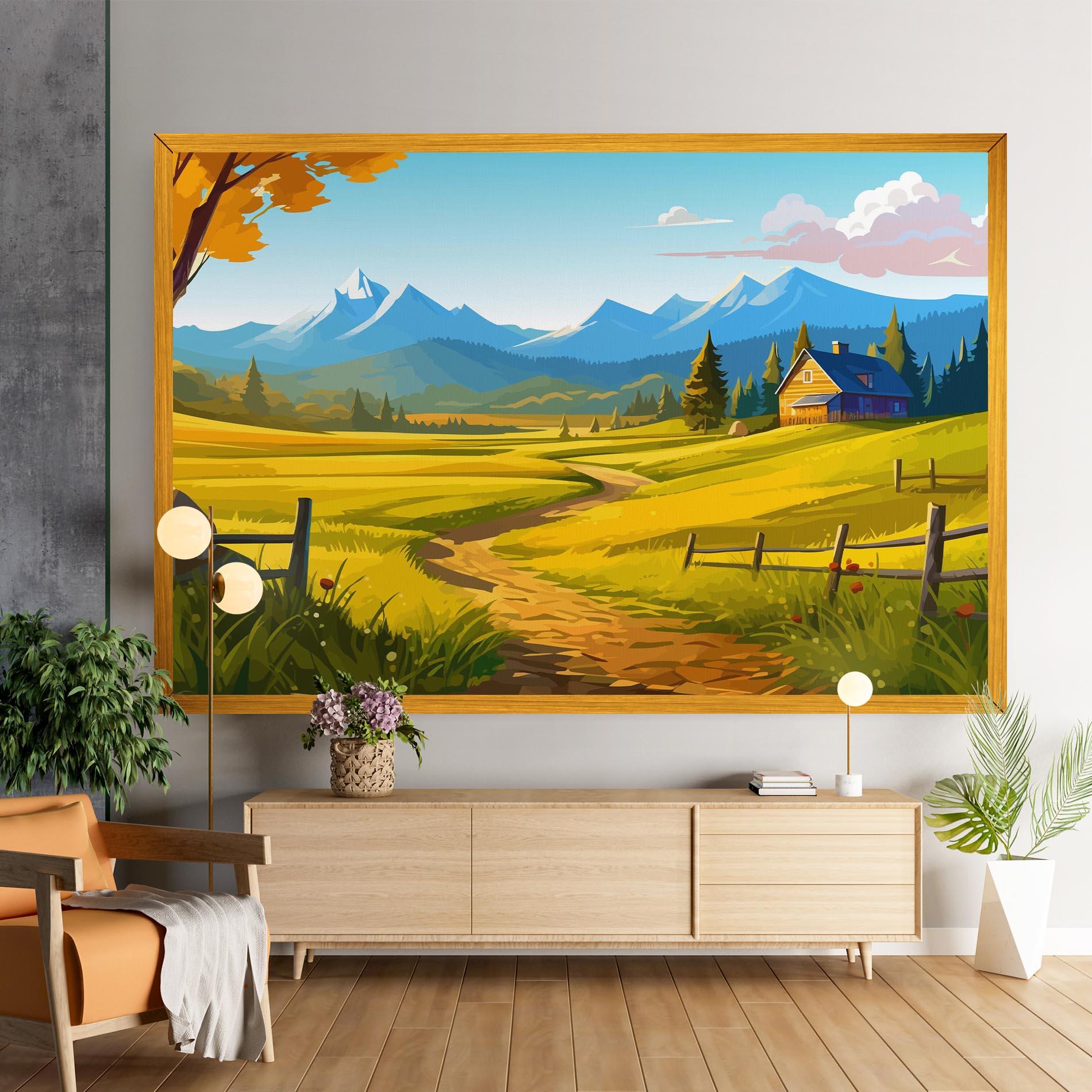Leinwandbild Daylight Rural View mockup 9