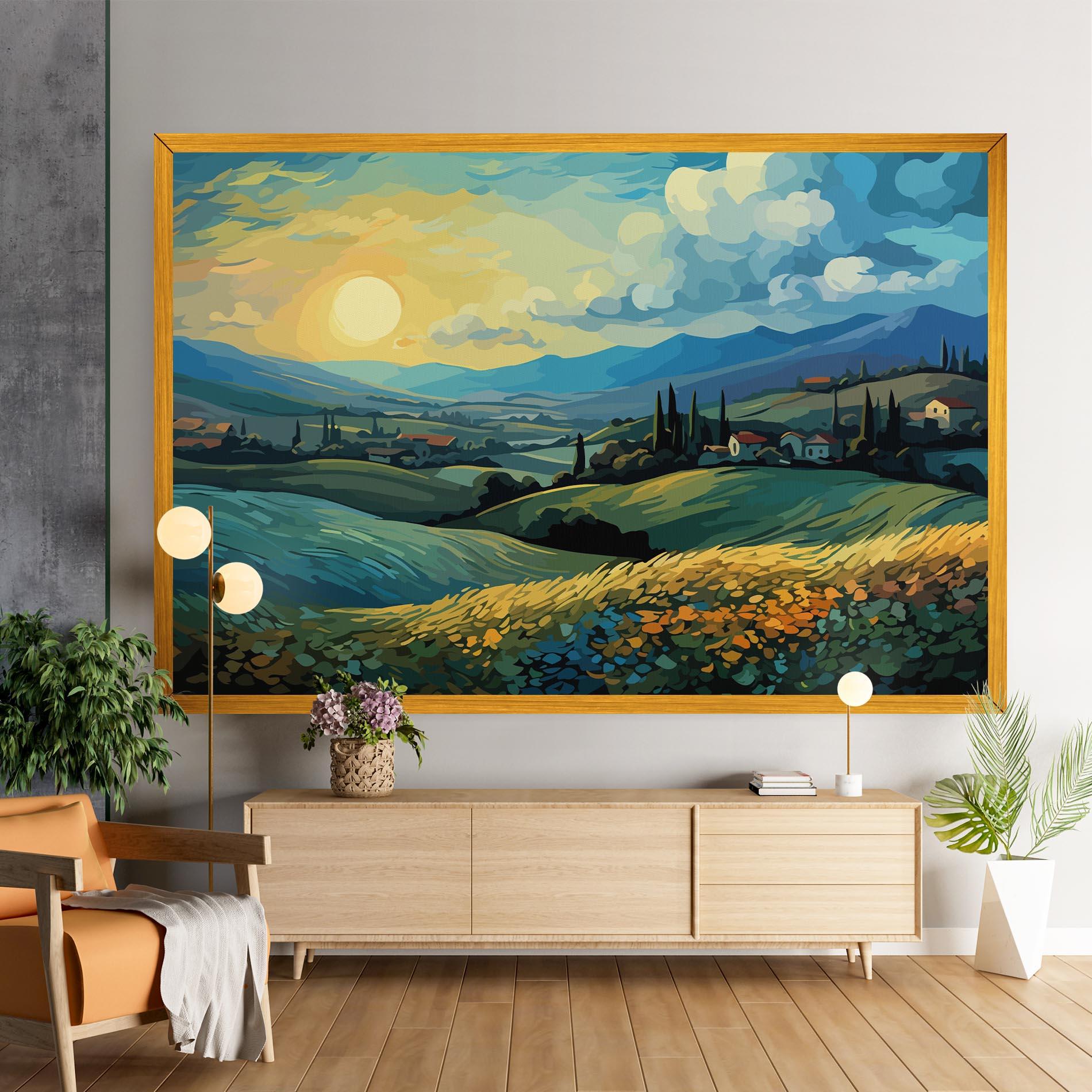 Leinwandbild Fantasy Blue View mockup 9