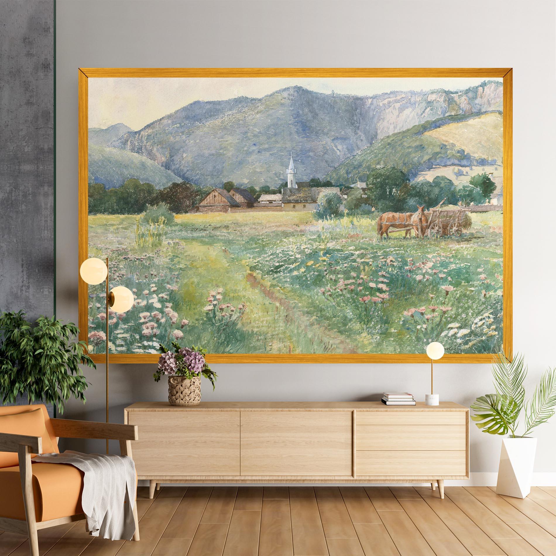 Leinwandbild Rural Painting Art mockup 9