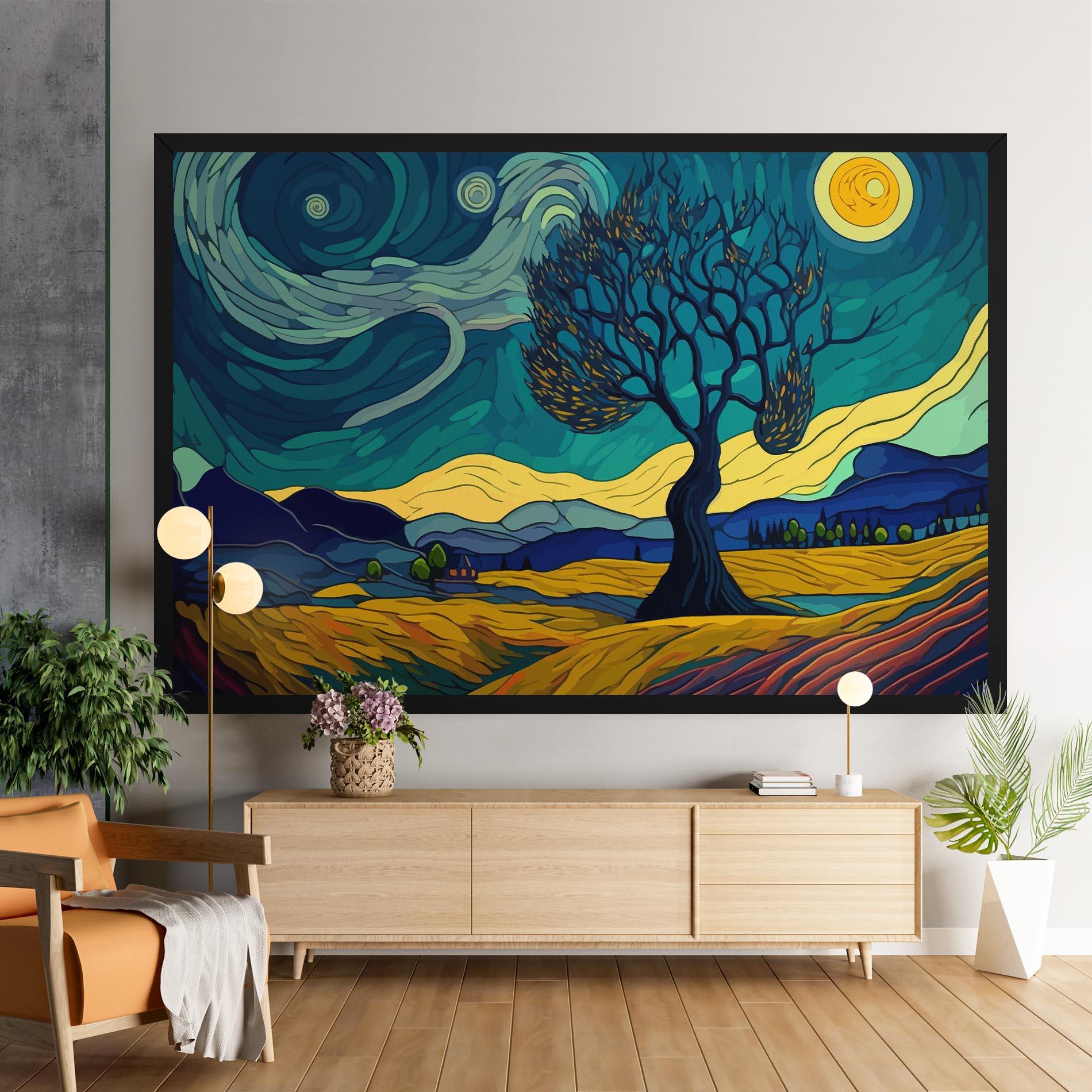 Leinwandbild Abstract Rural Art mockup 9