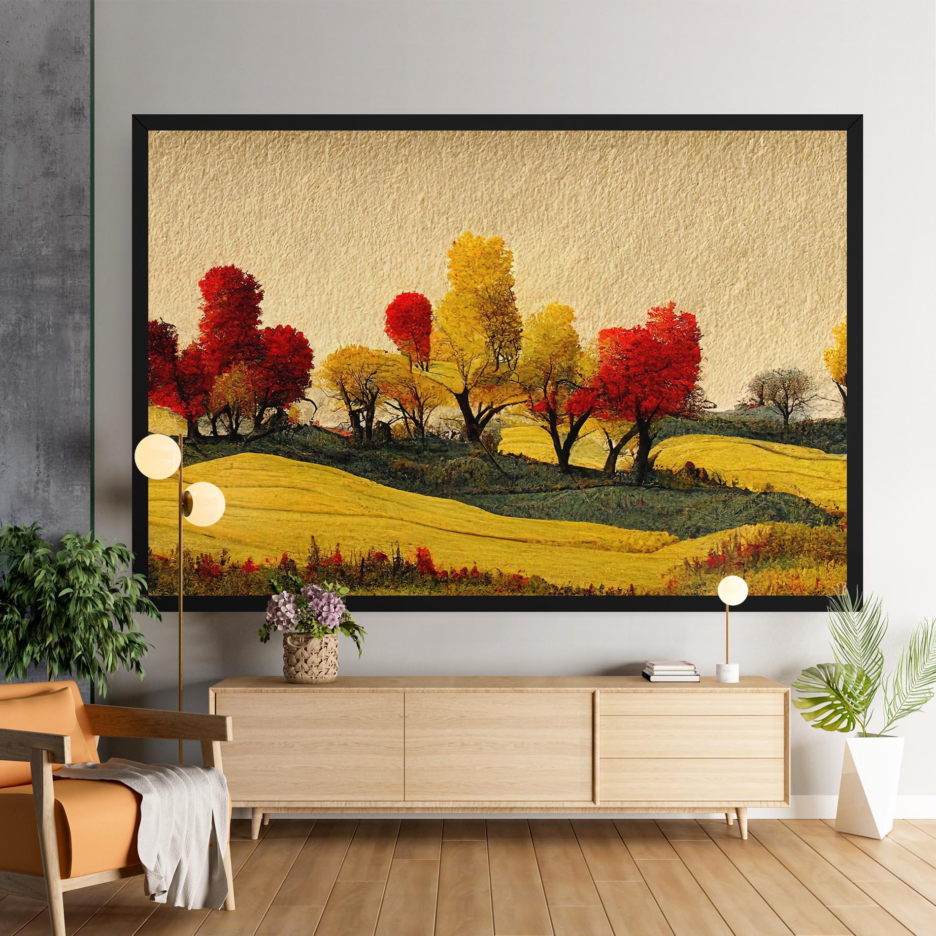 Leinwandbild Autumn Paper Style mockup 9