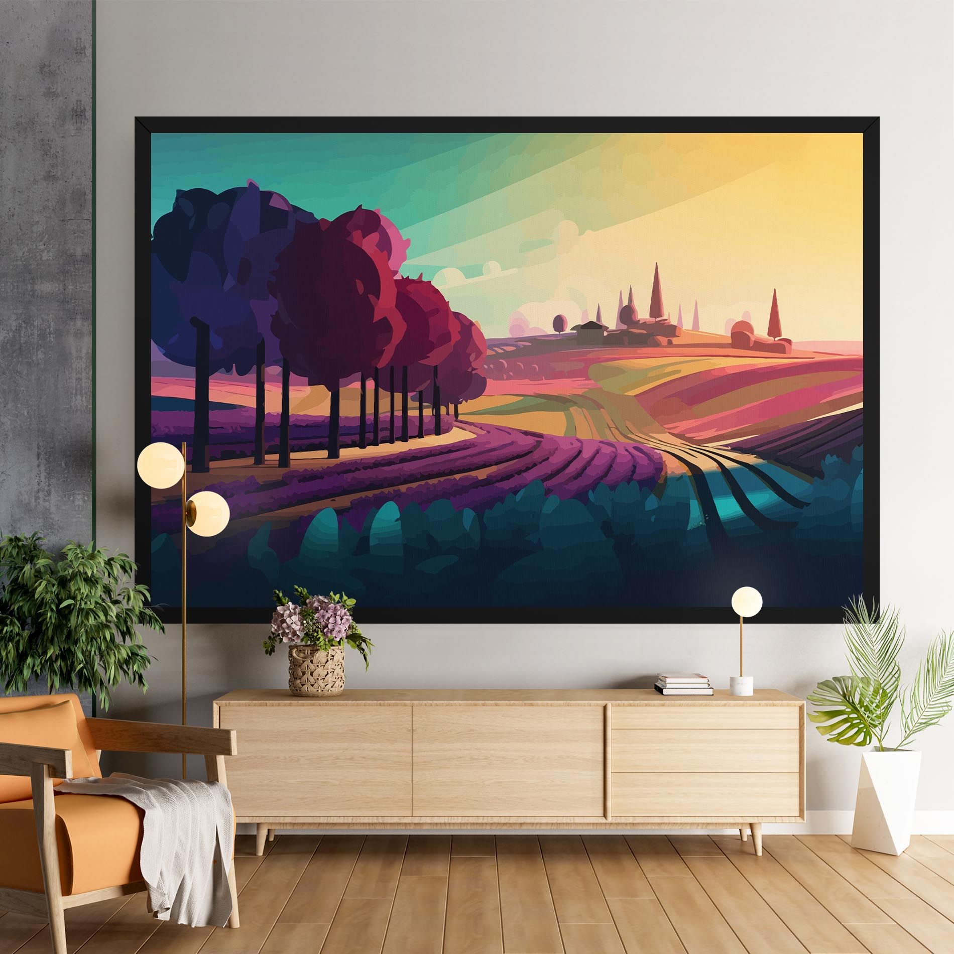 Beautiful Rural View mockup 9