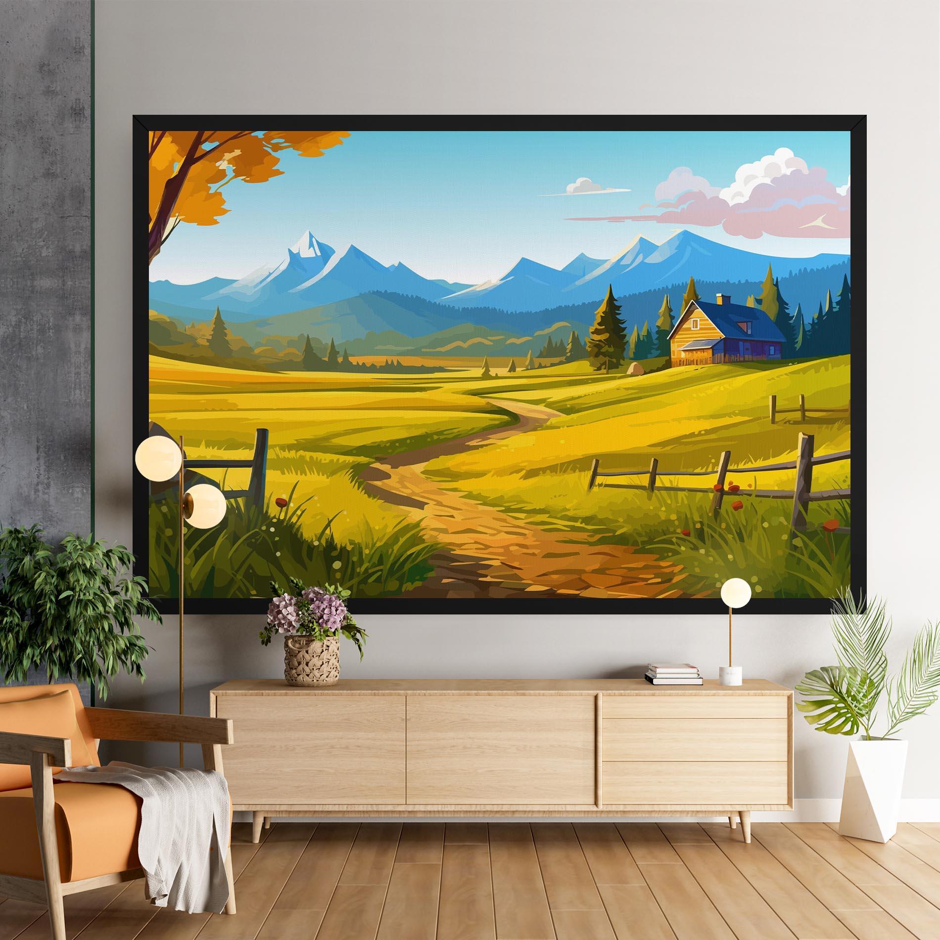 Leinwandbild Daylight Rural View mockup 9