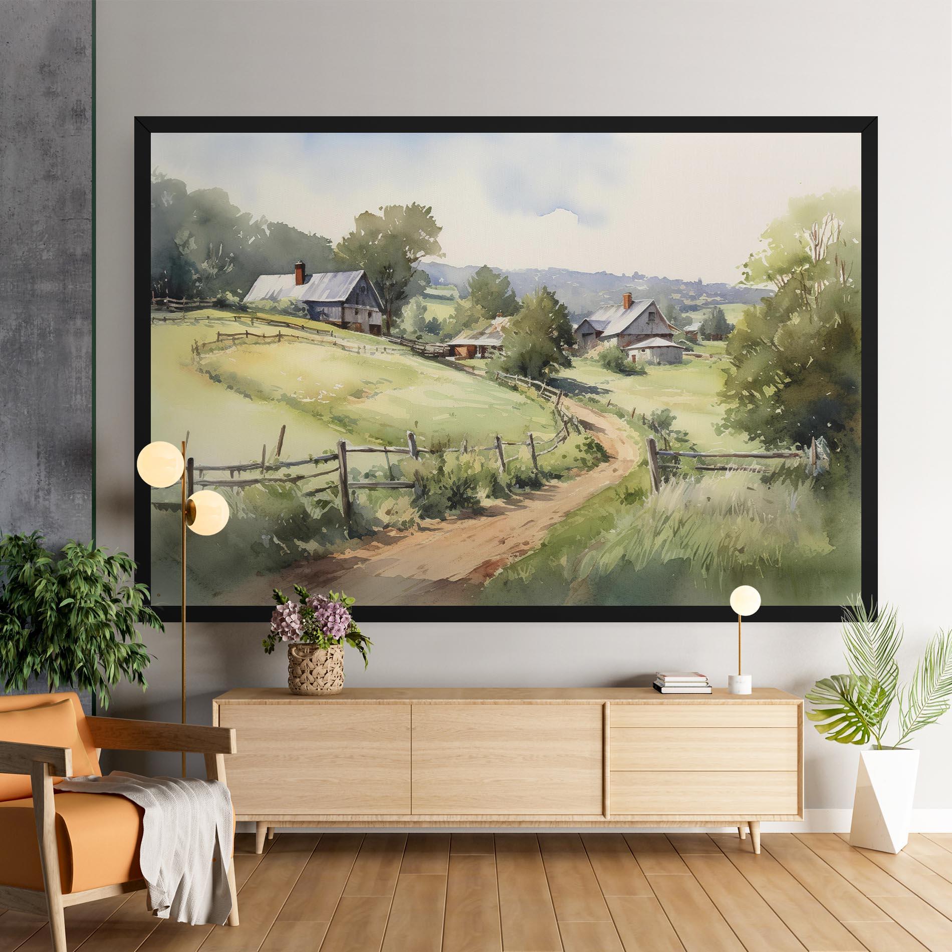 Leinwandbild Rural Farm mockup 9