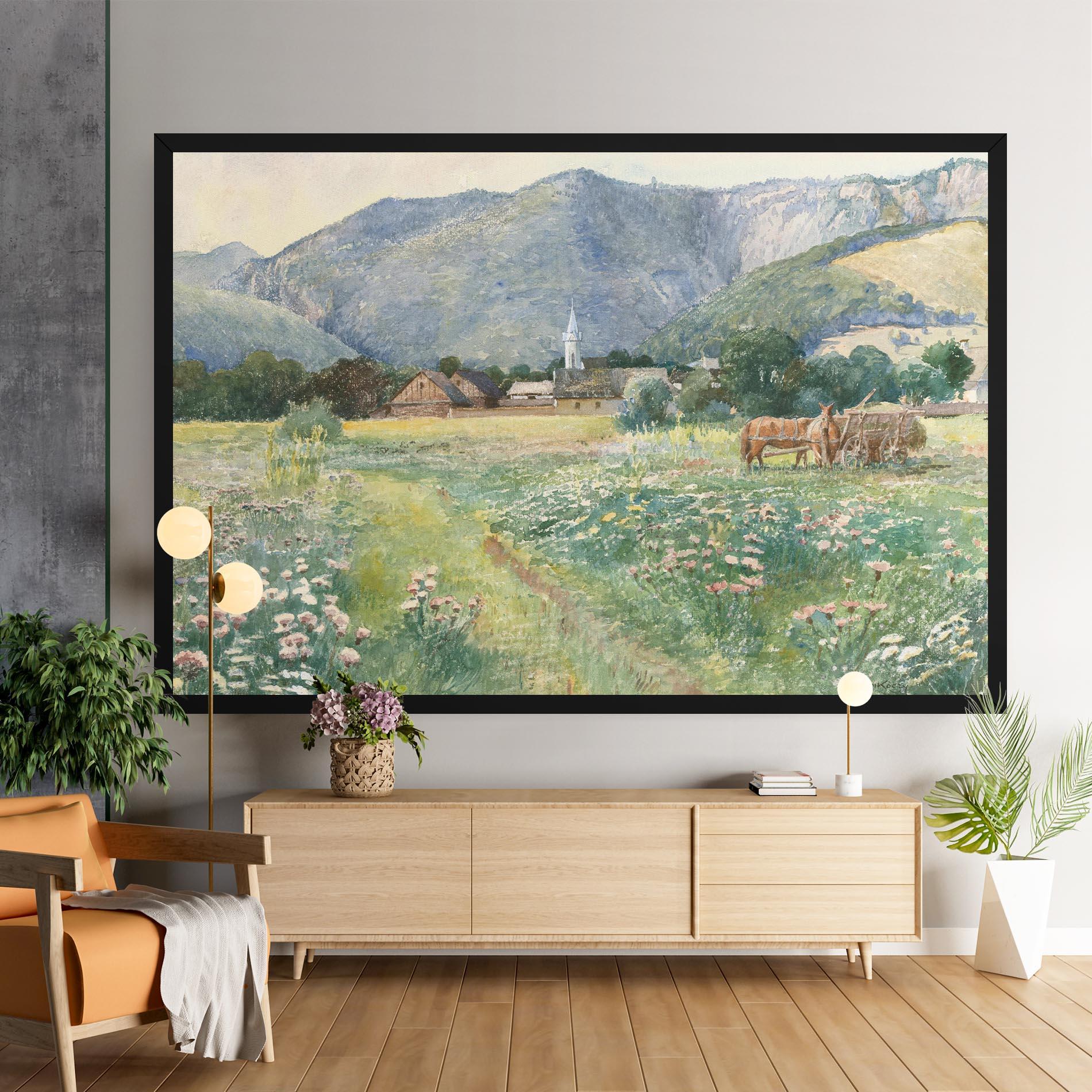 Leinwandbild Rural Painting Art mockup 9
