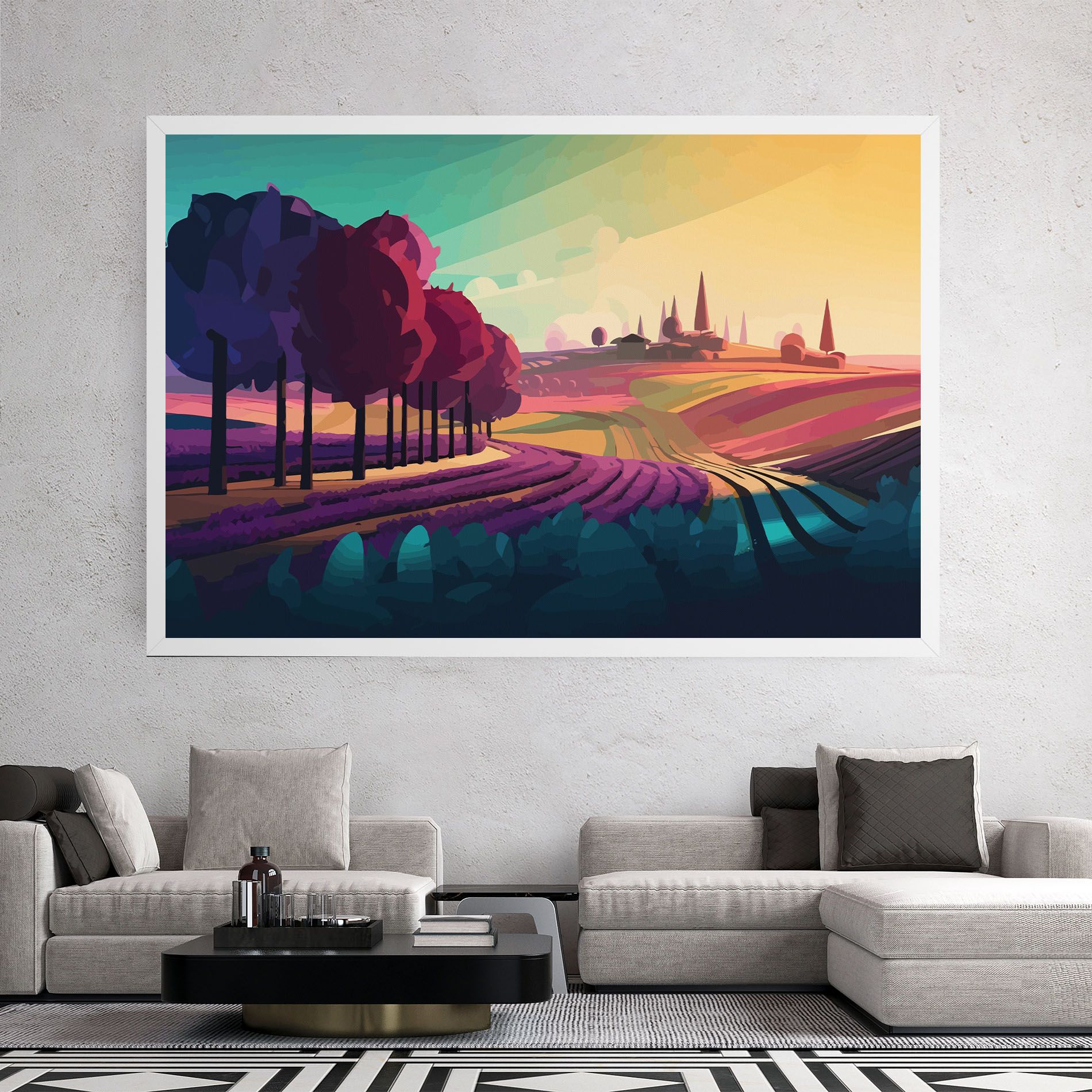 Beautiful Rural View mockup 2