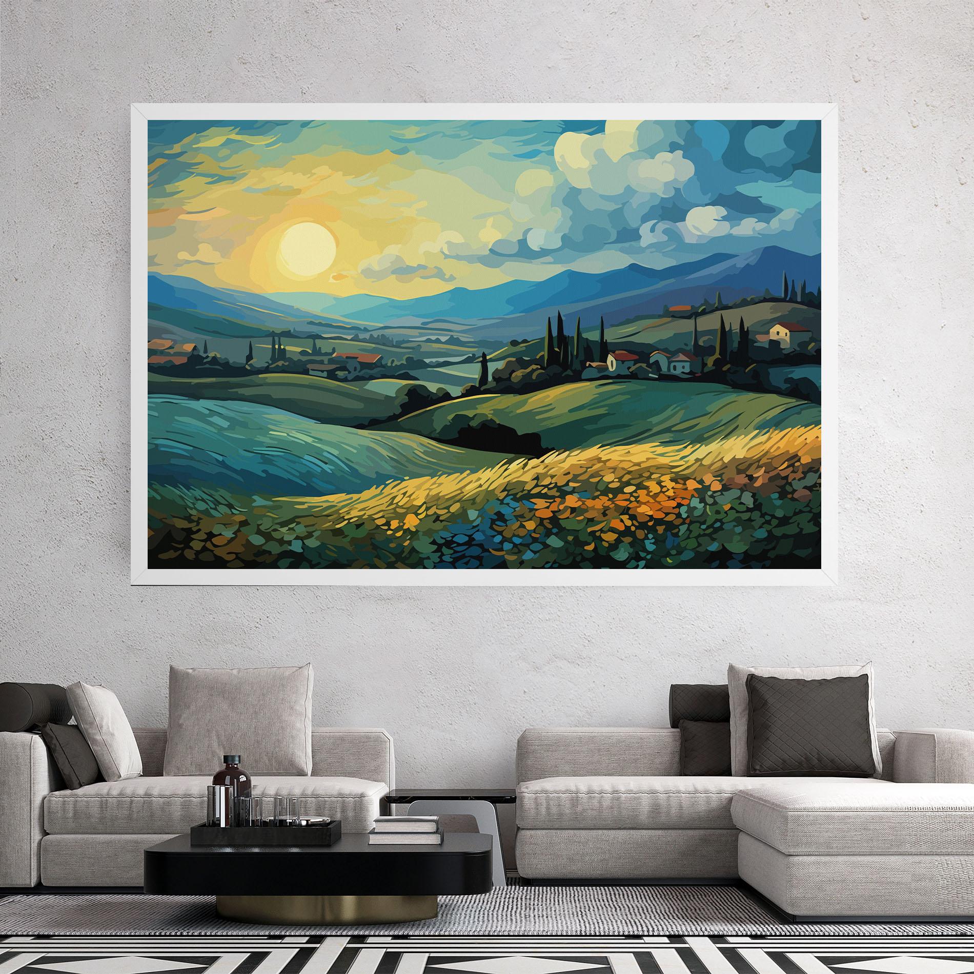 Leinwandbild Fantasy Blue View mockup 2