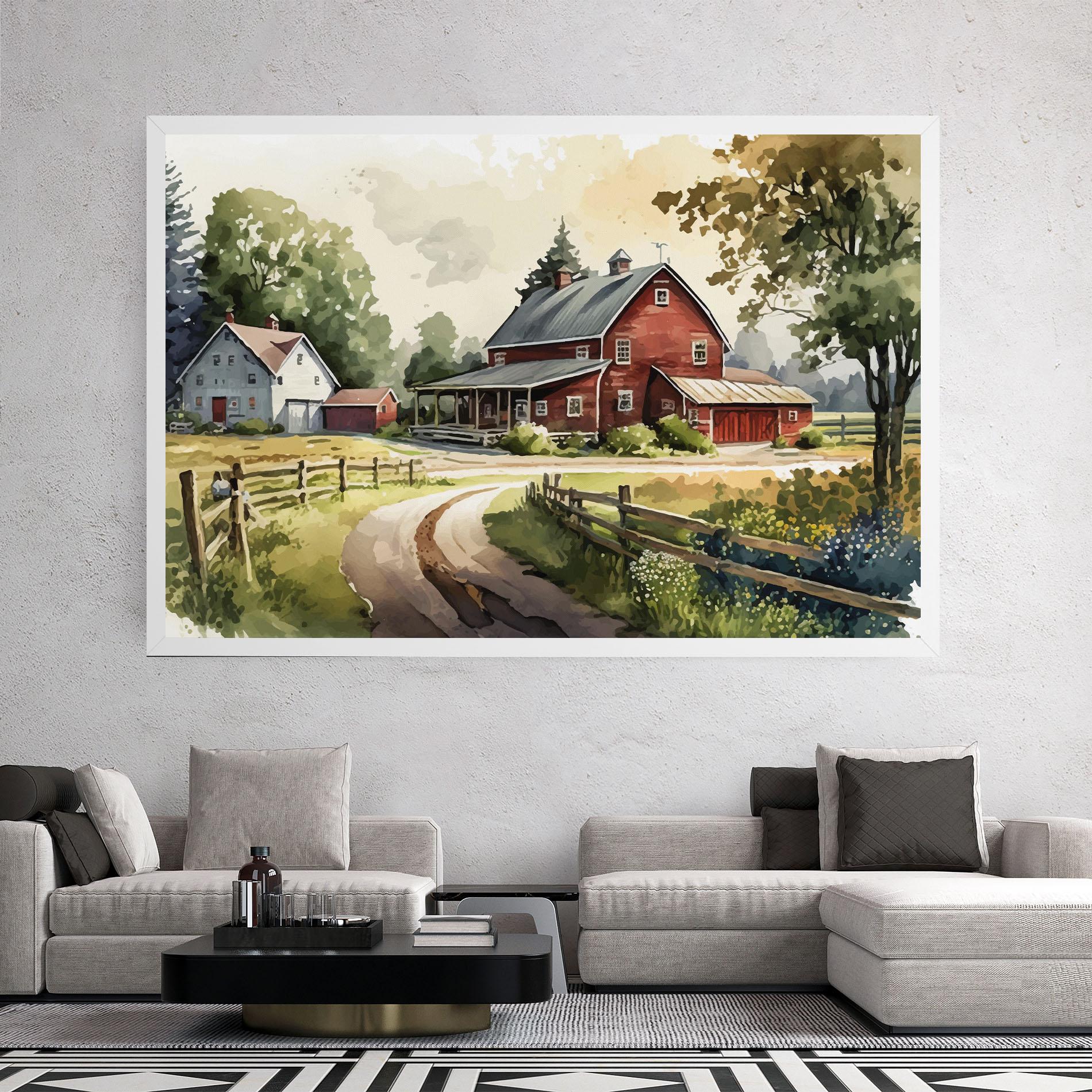 Leinwandbild Farmhouse Painting mockup 2