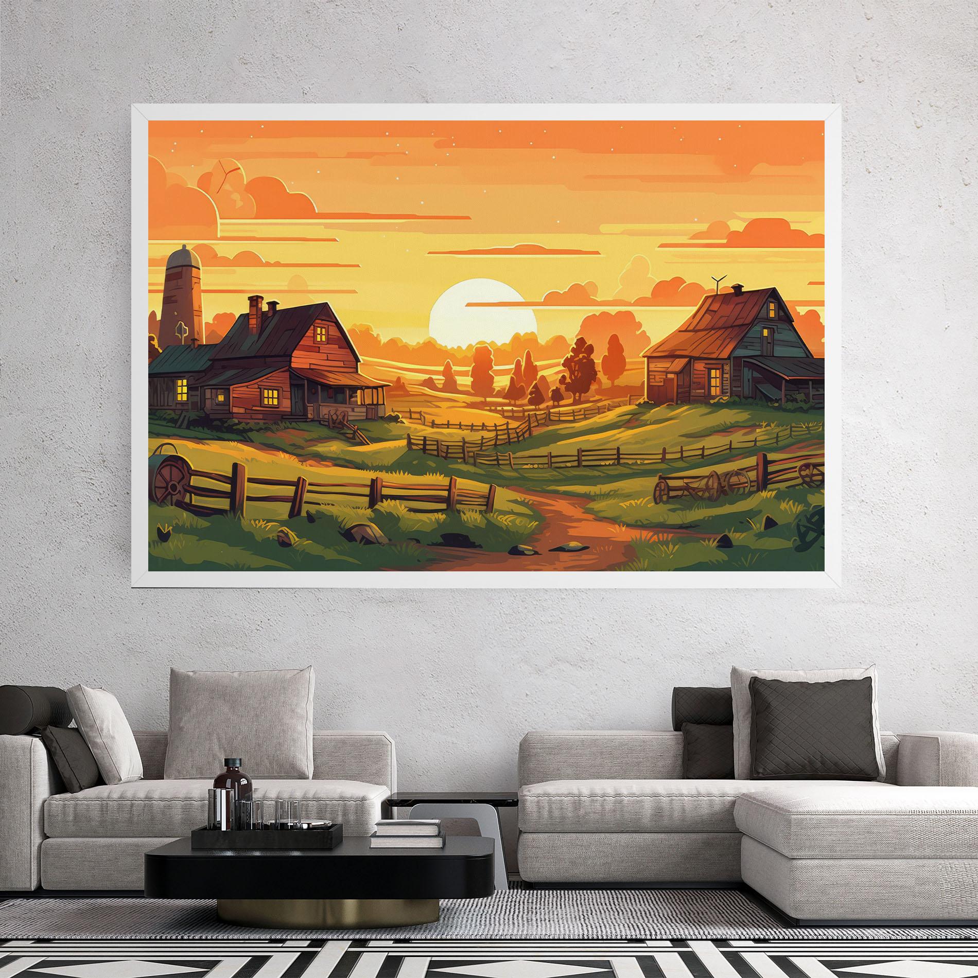 Leinwandbild Farmhouse Sunlight mockup 2