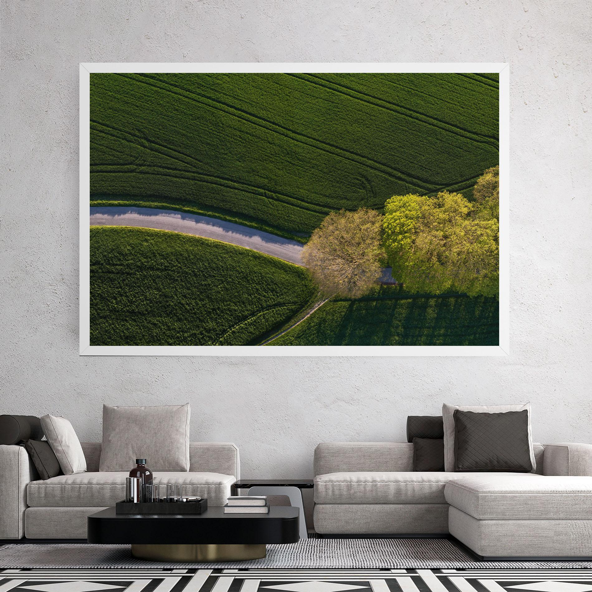 Leinwandbild Green Road mockup 2