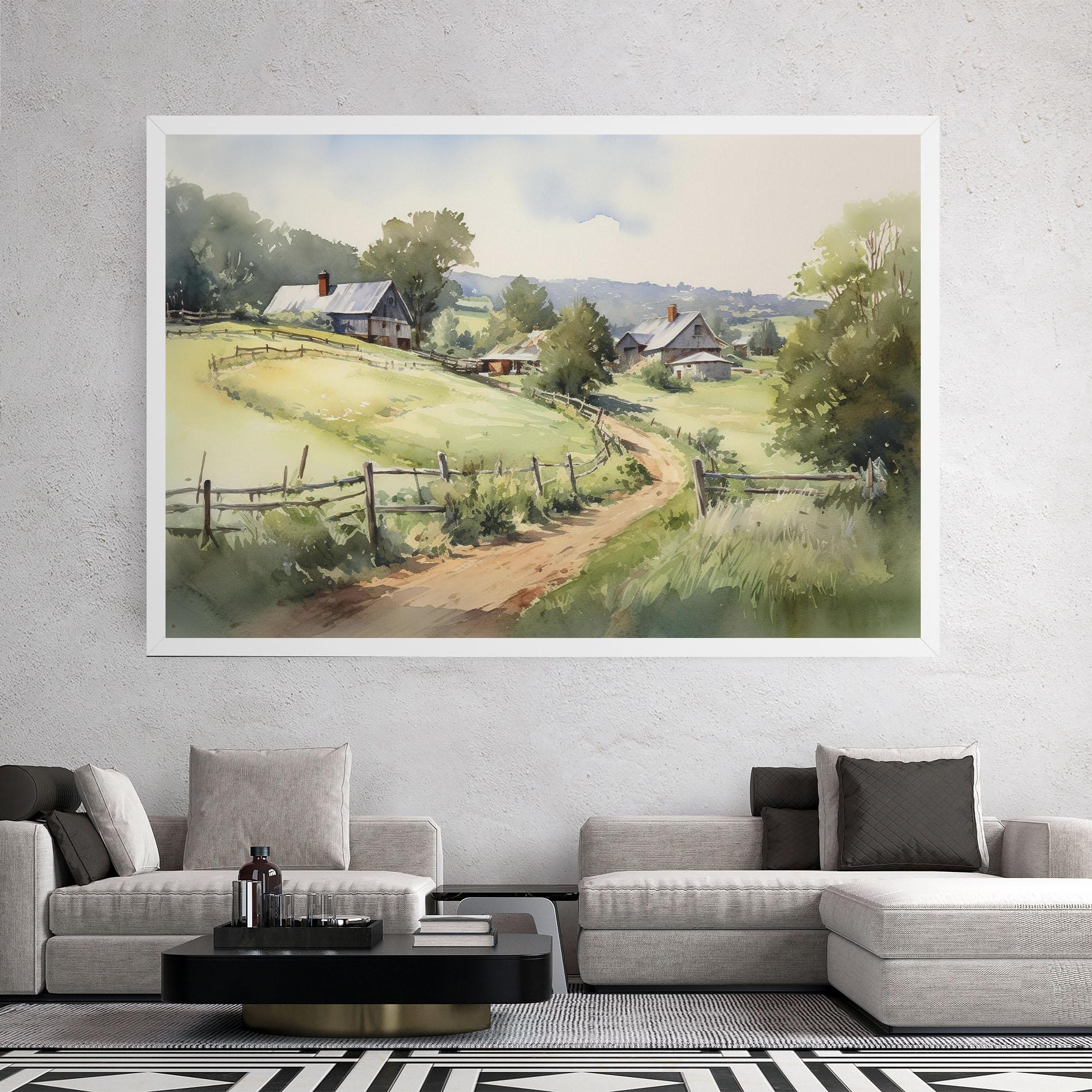 Leinwandbild Rural Farm mockup 2