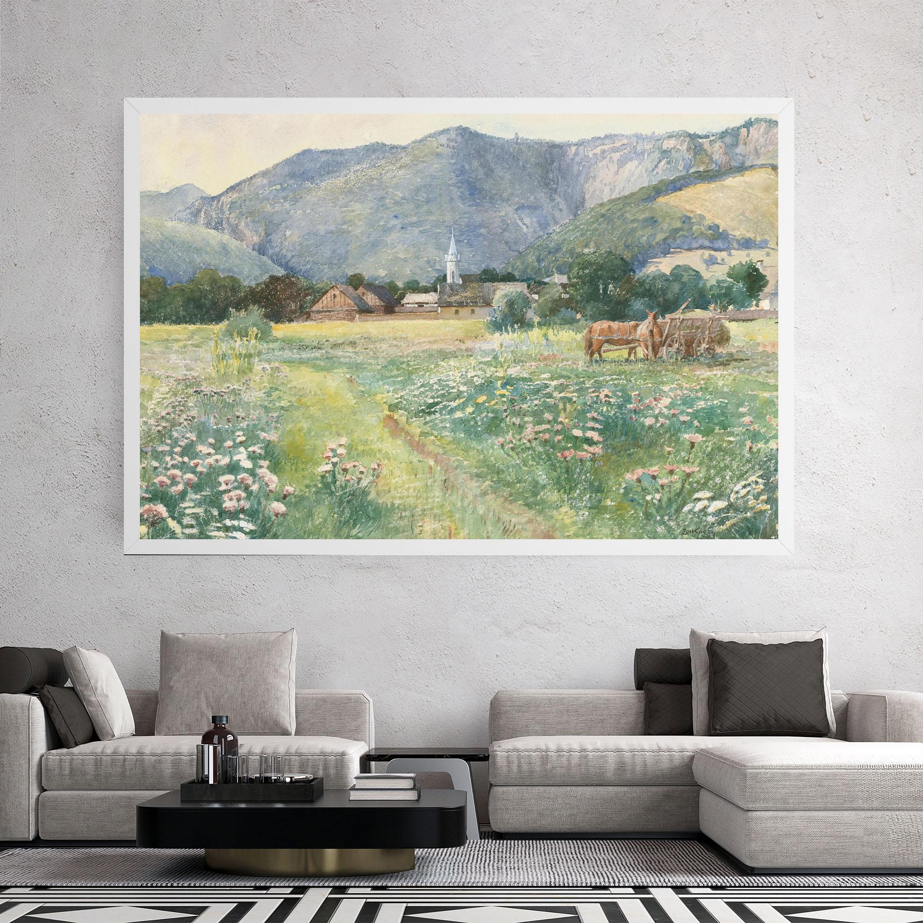 Leinwandbild Rural Painting Art mockup 2