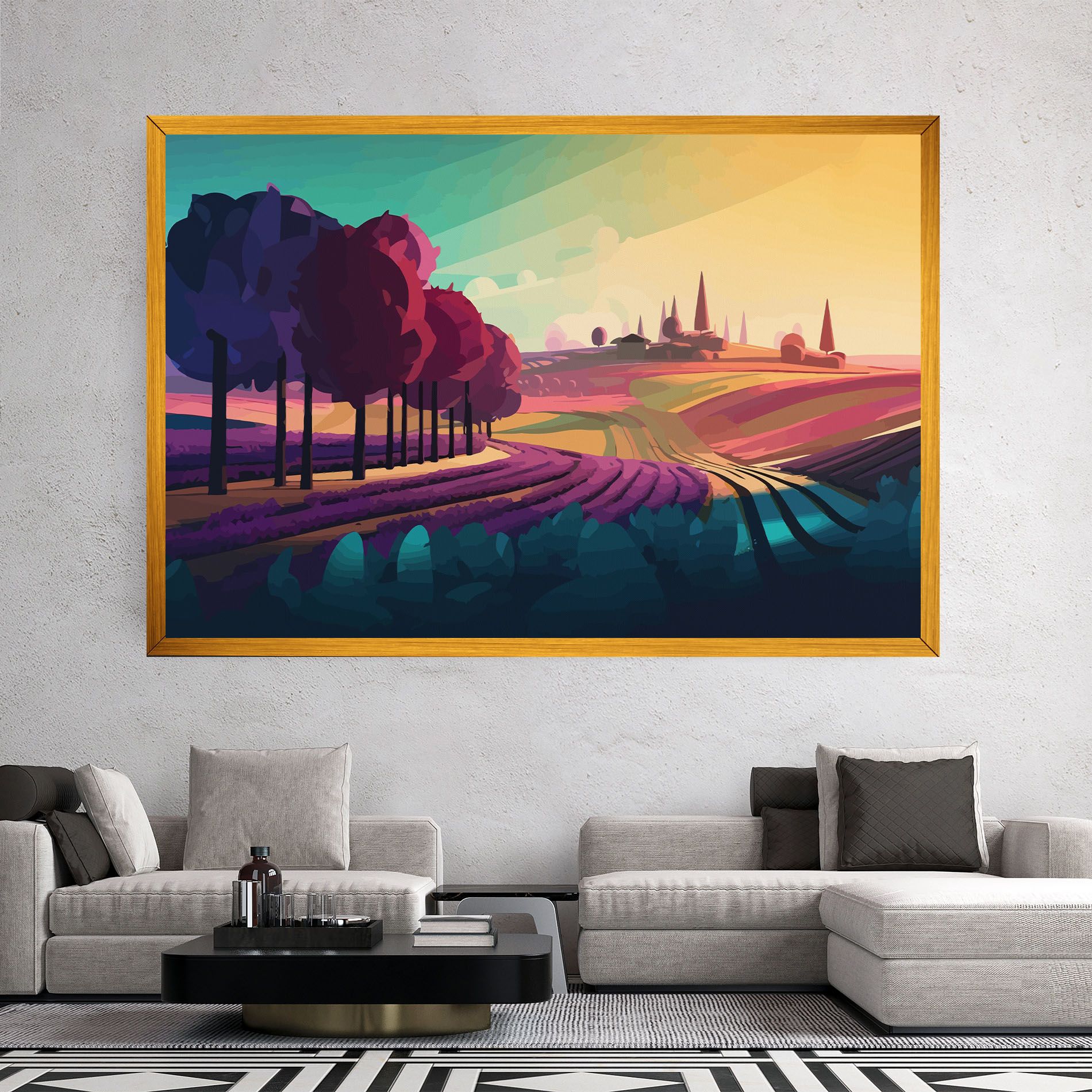 Beautiful Rural View mockup 2