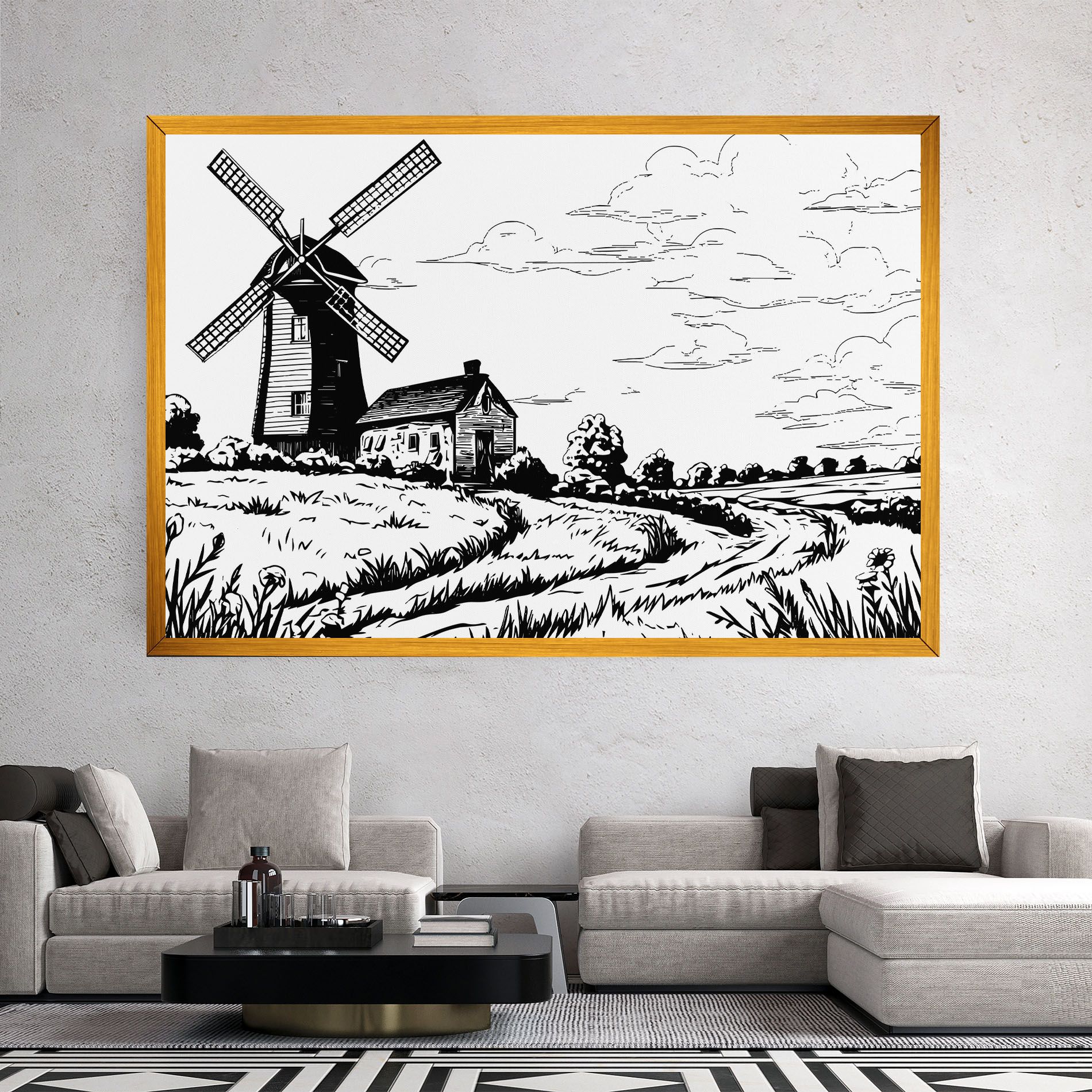 Black Line Wheat mockup 2