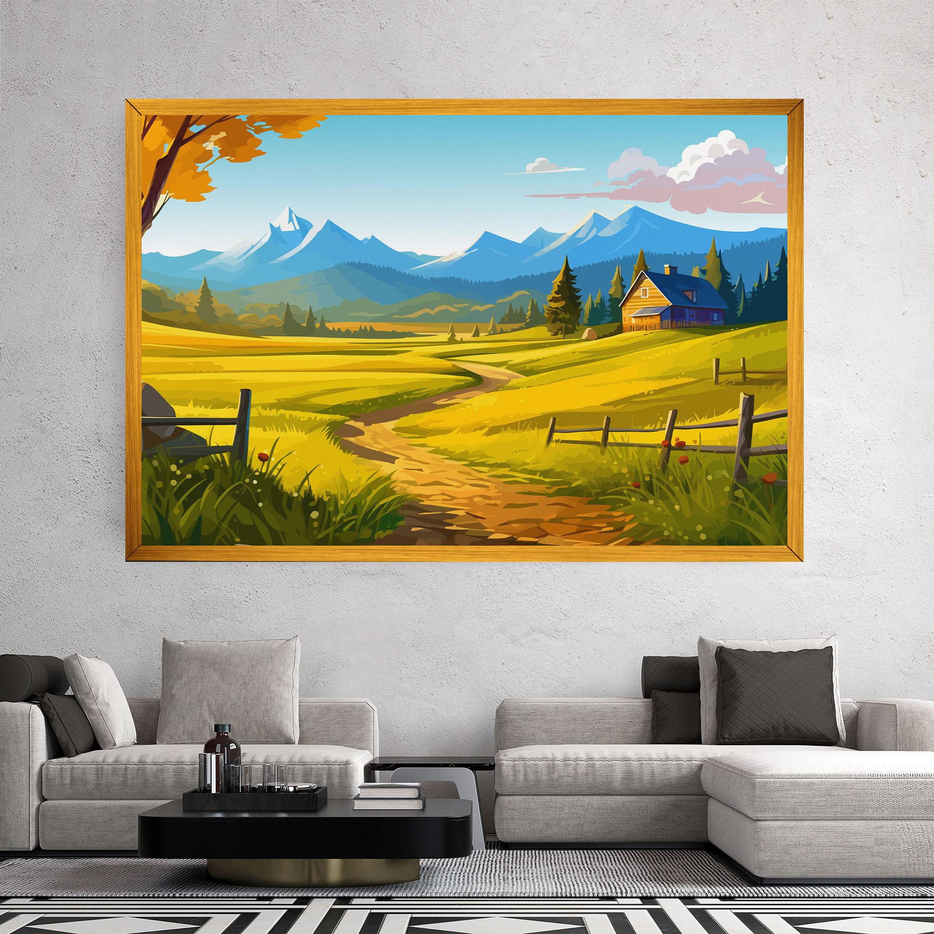 Leinwandbild Daylight Rural View mockup 2