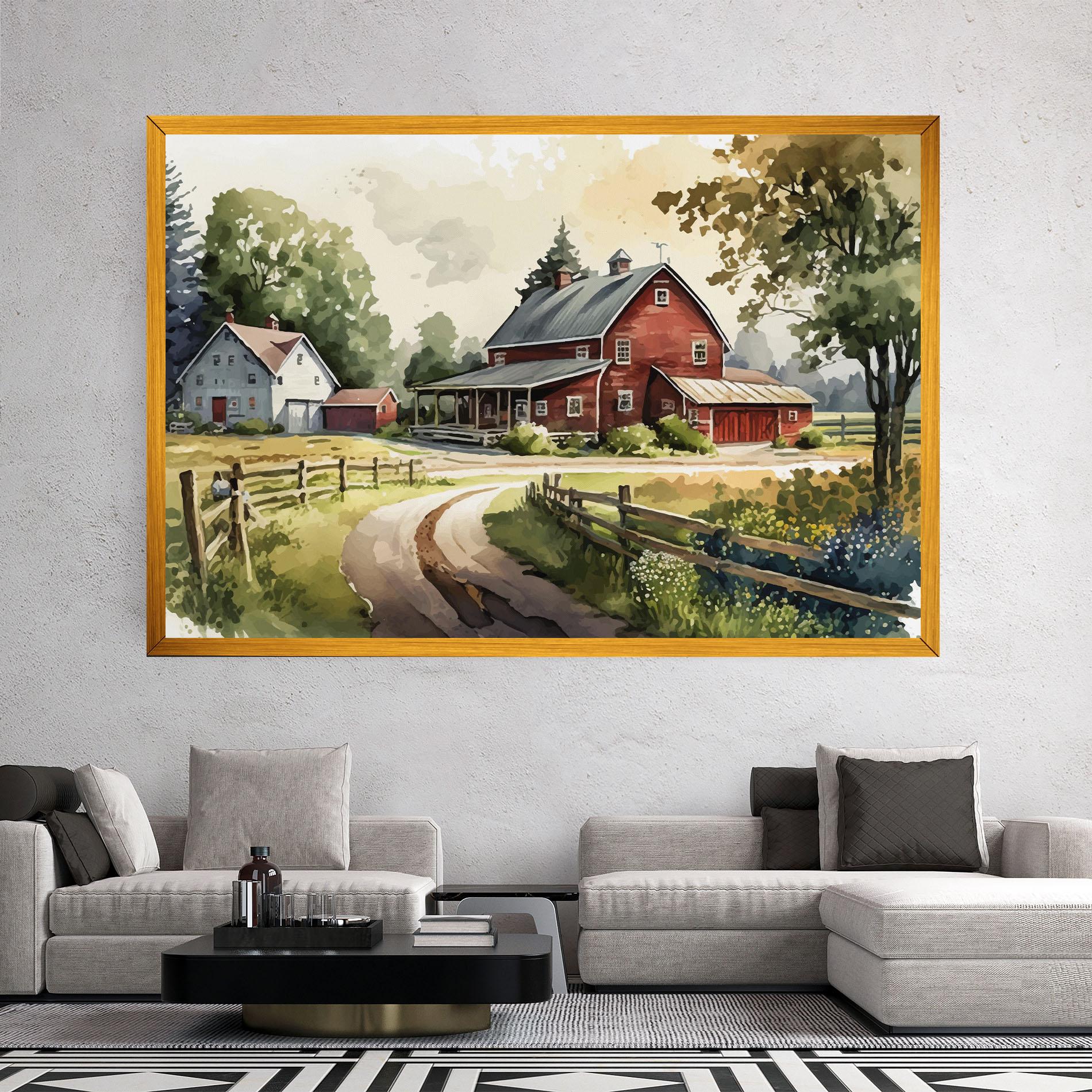 Leinwandbild Farmhouse Painting mockup 2