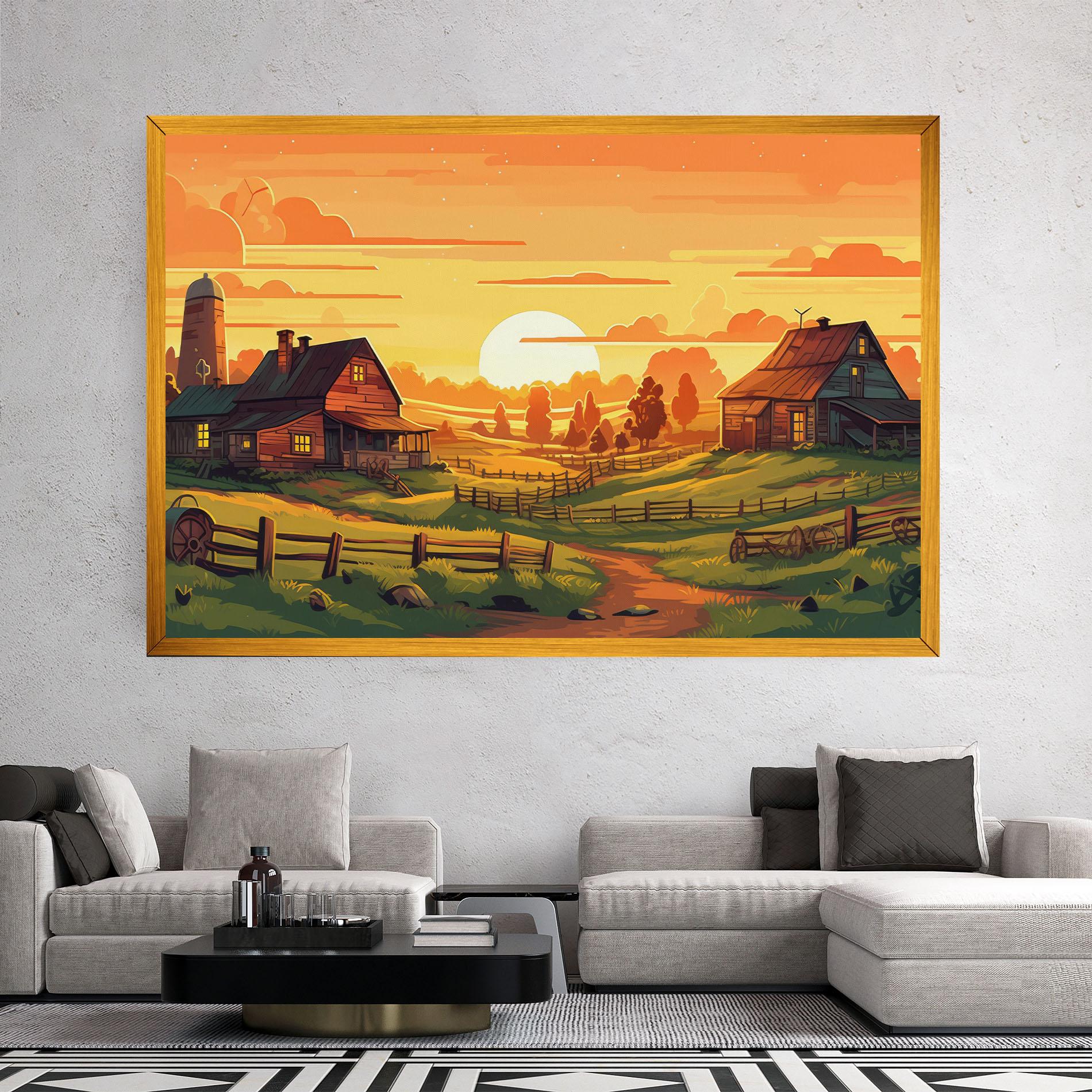 Leinwandbild Farmhouse Sunlight mockup 2