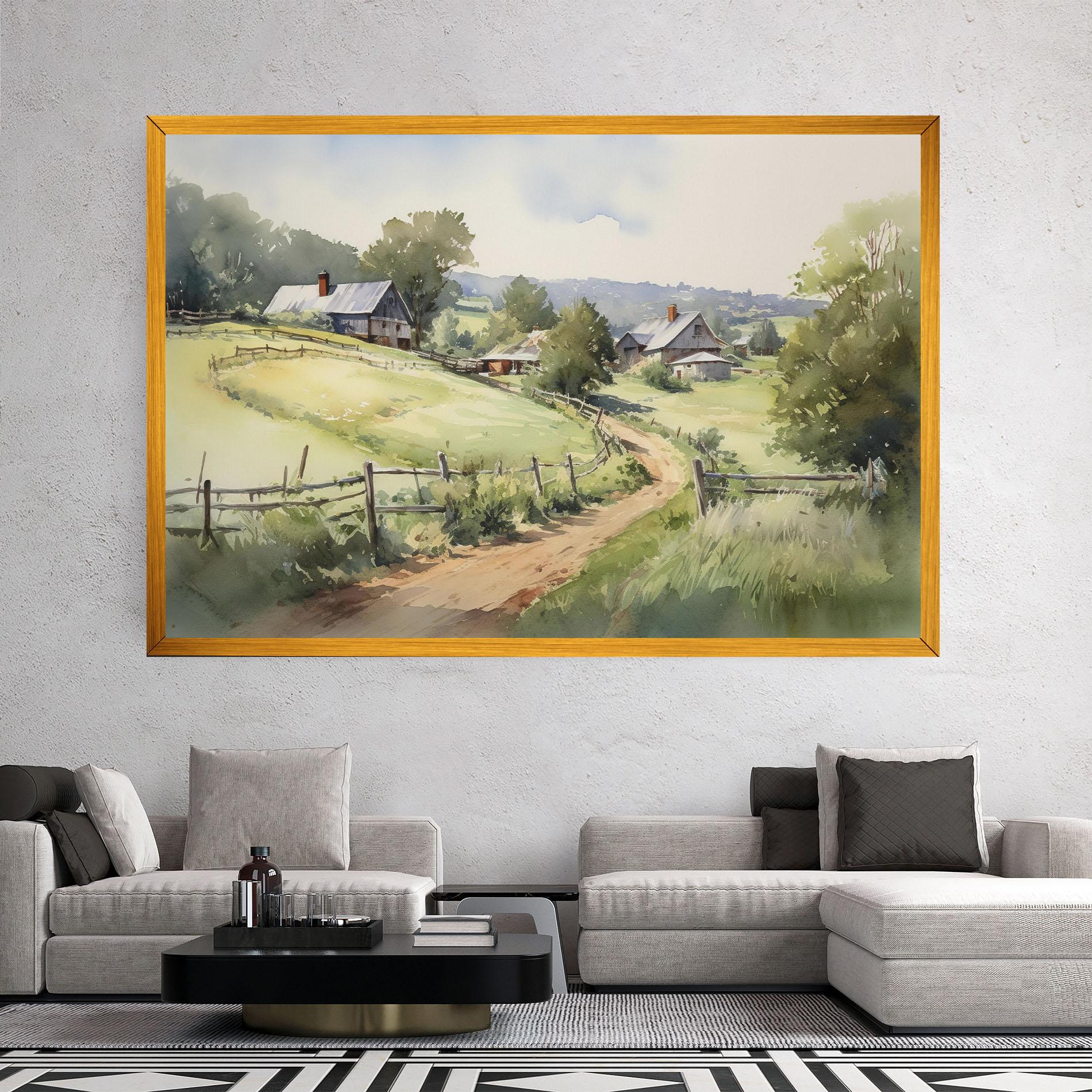 Leinwandbild Rural Farm mockup 2