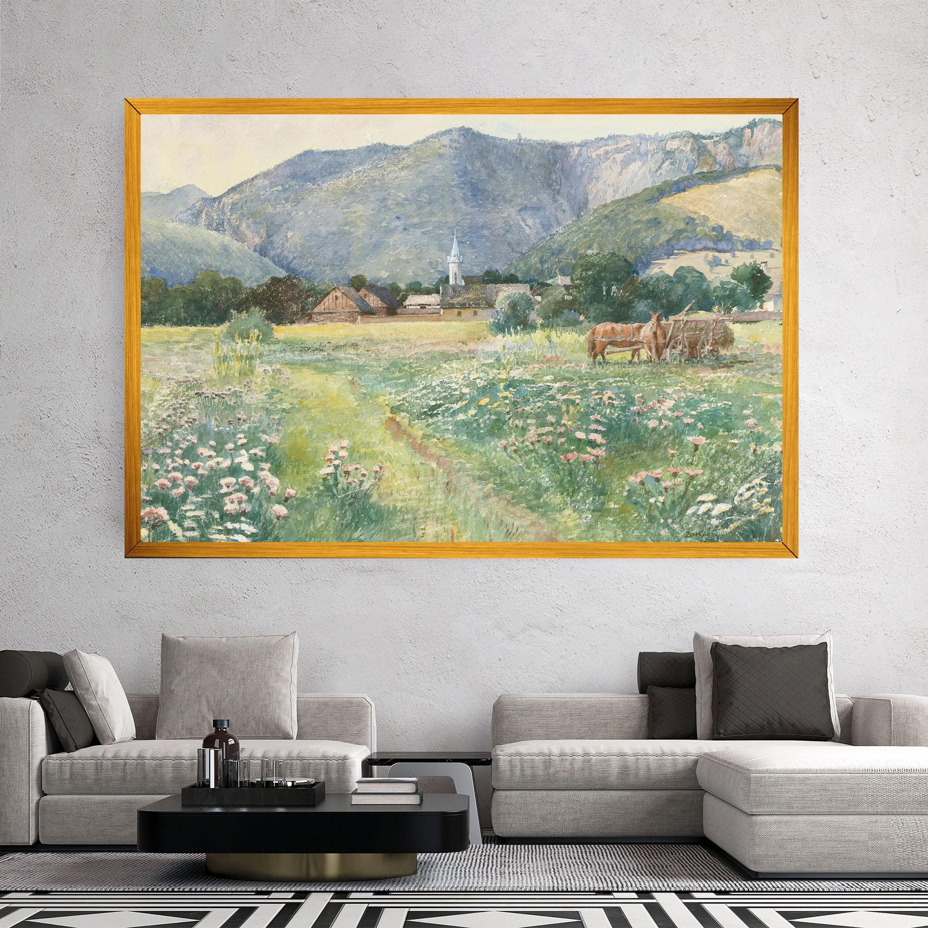 Leinwandbild Rural Painting Art mockup 2