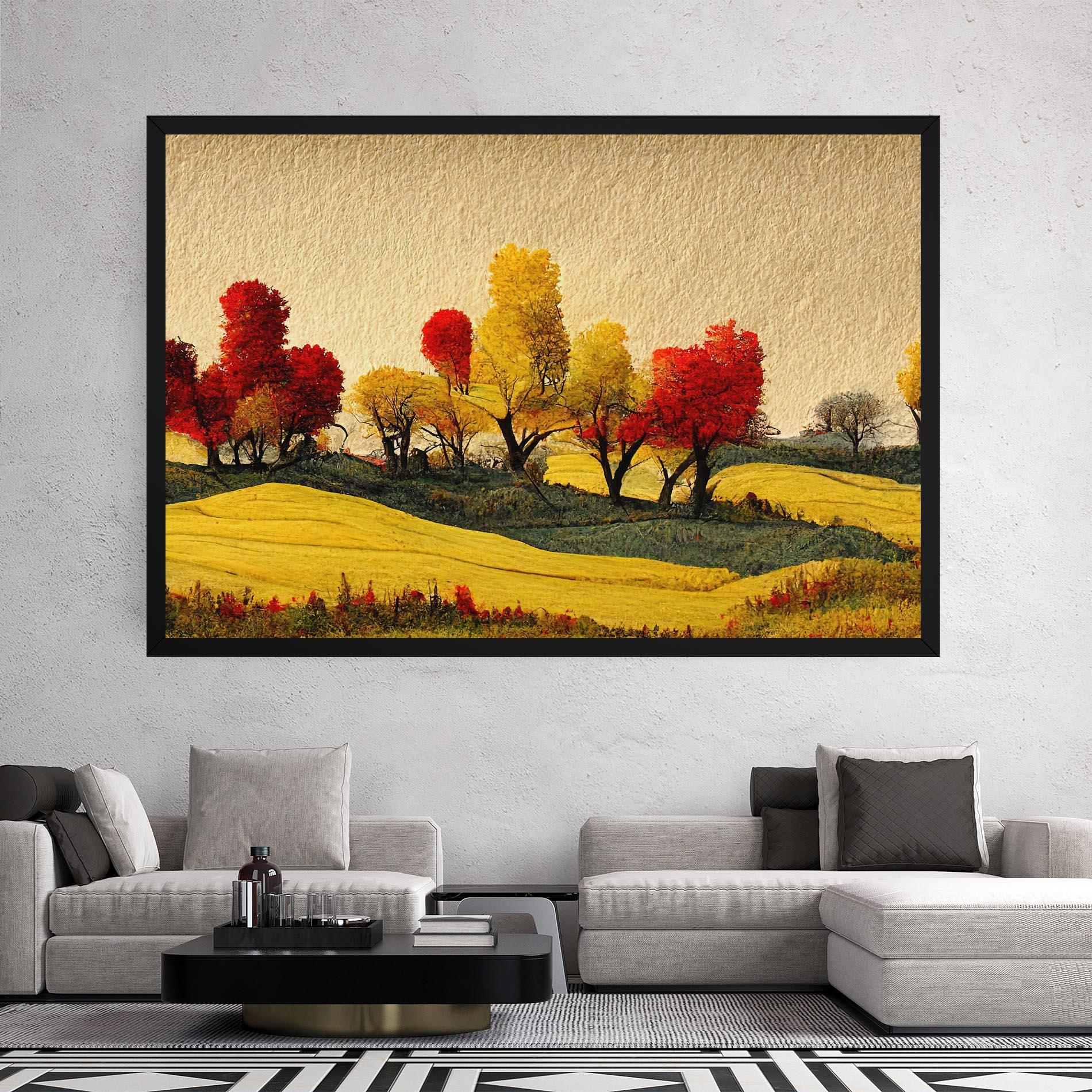 Leinwandbild Autumn Paper Style mockup 2