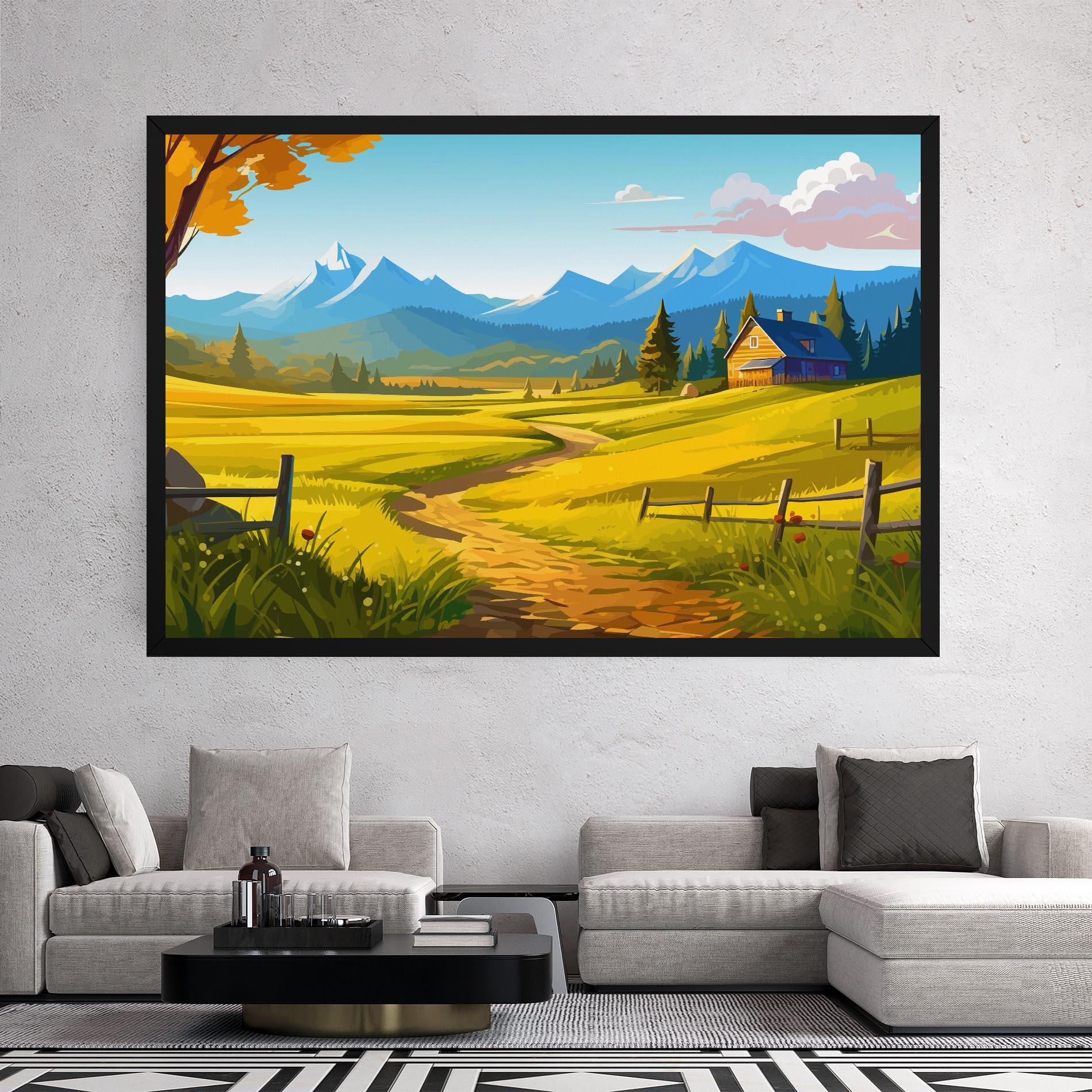 Leinwandbild Daylight Rural View mockup 2