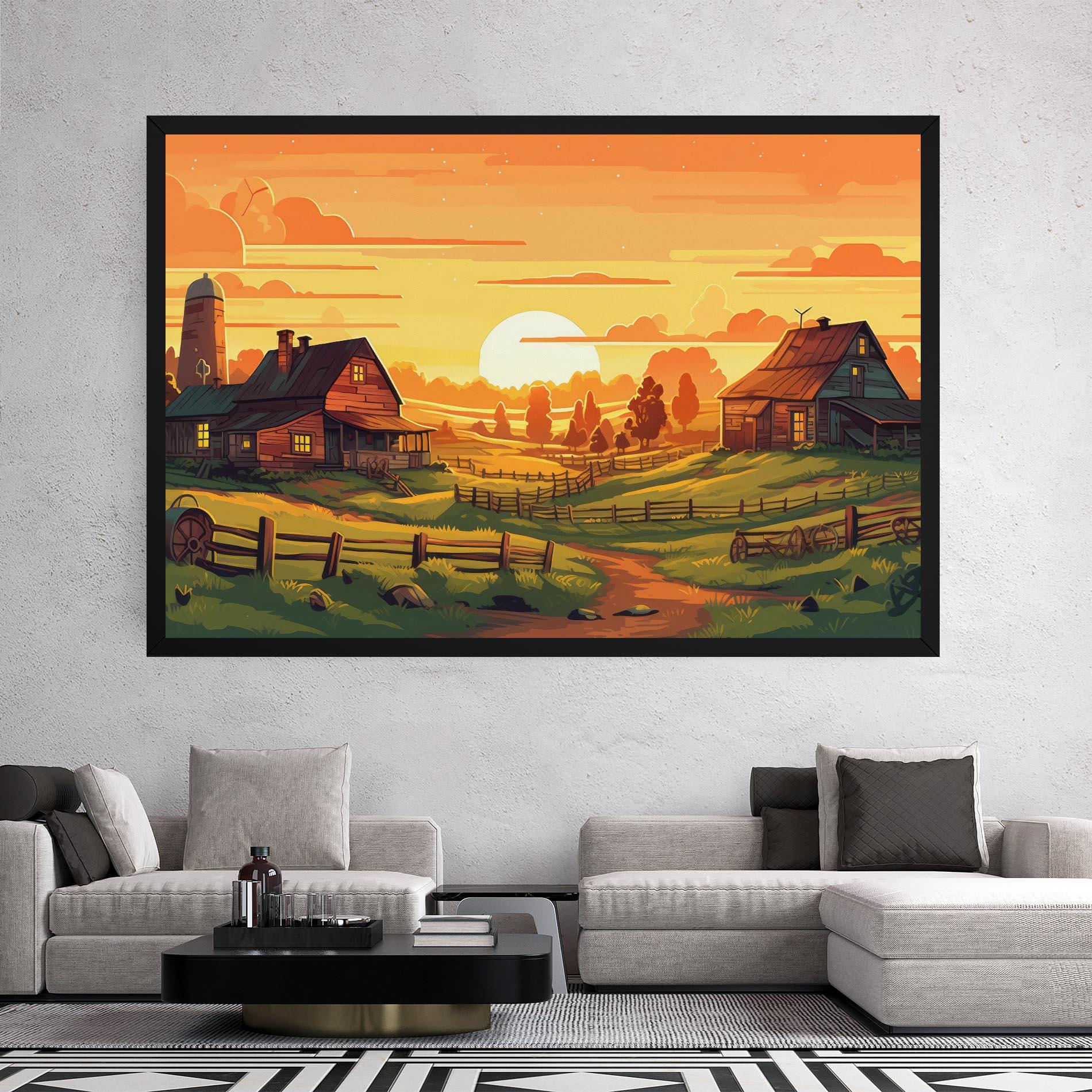 Leinwandbild Farmhouse Sunlight mockup 2