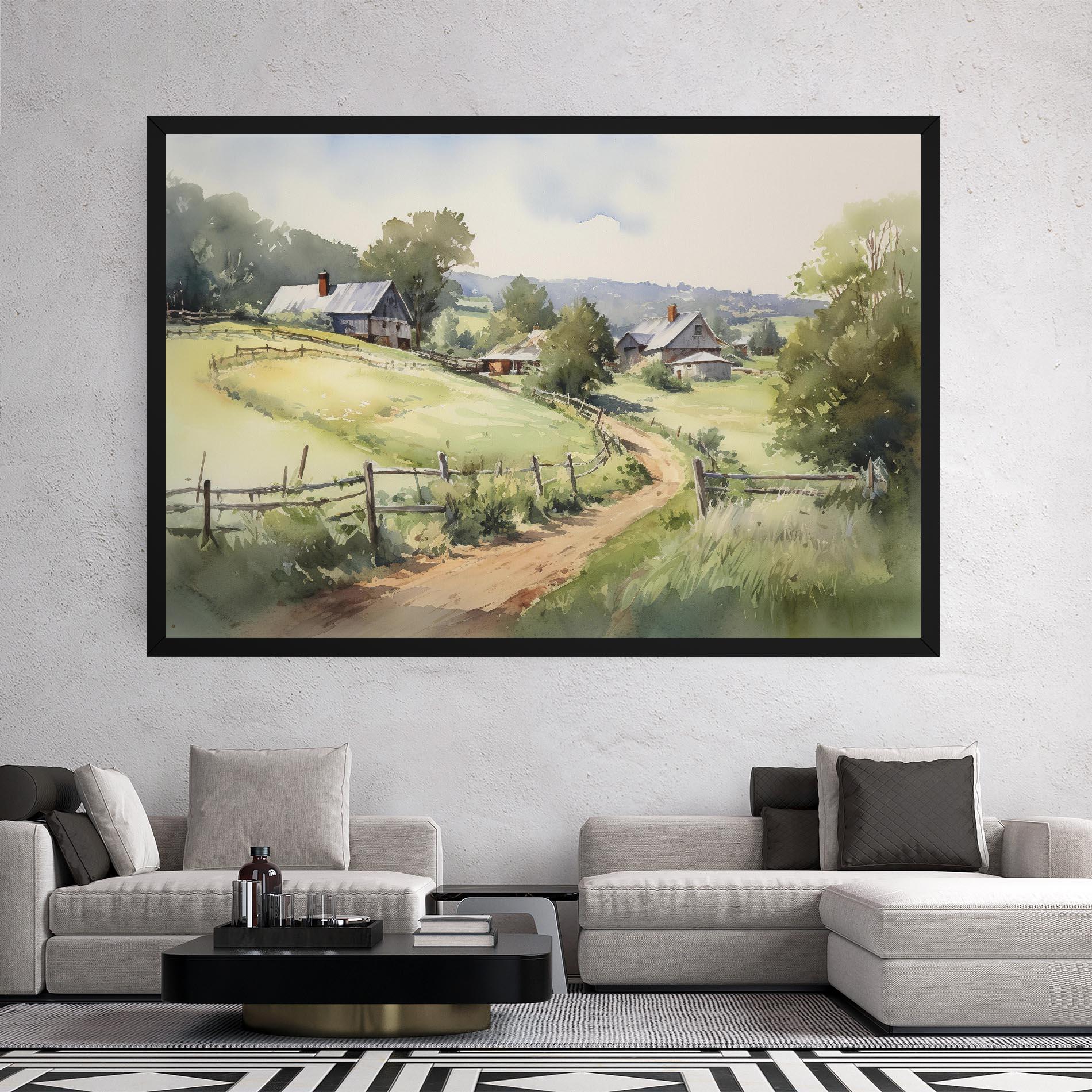 Leinwandbild Rural Farm mockup 2